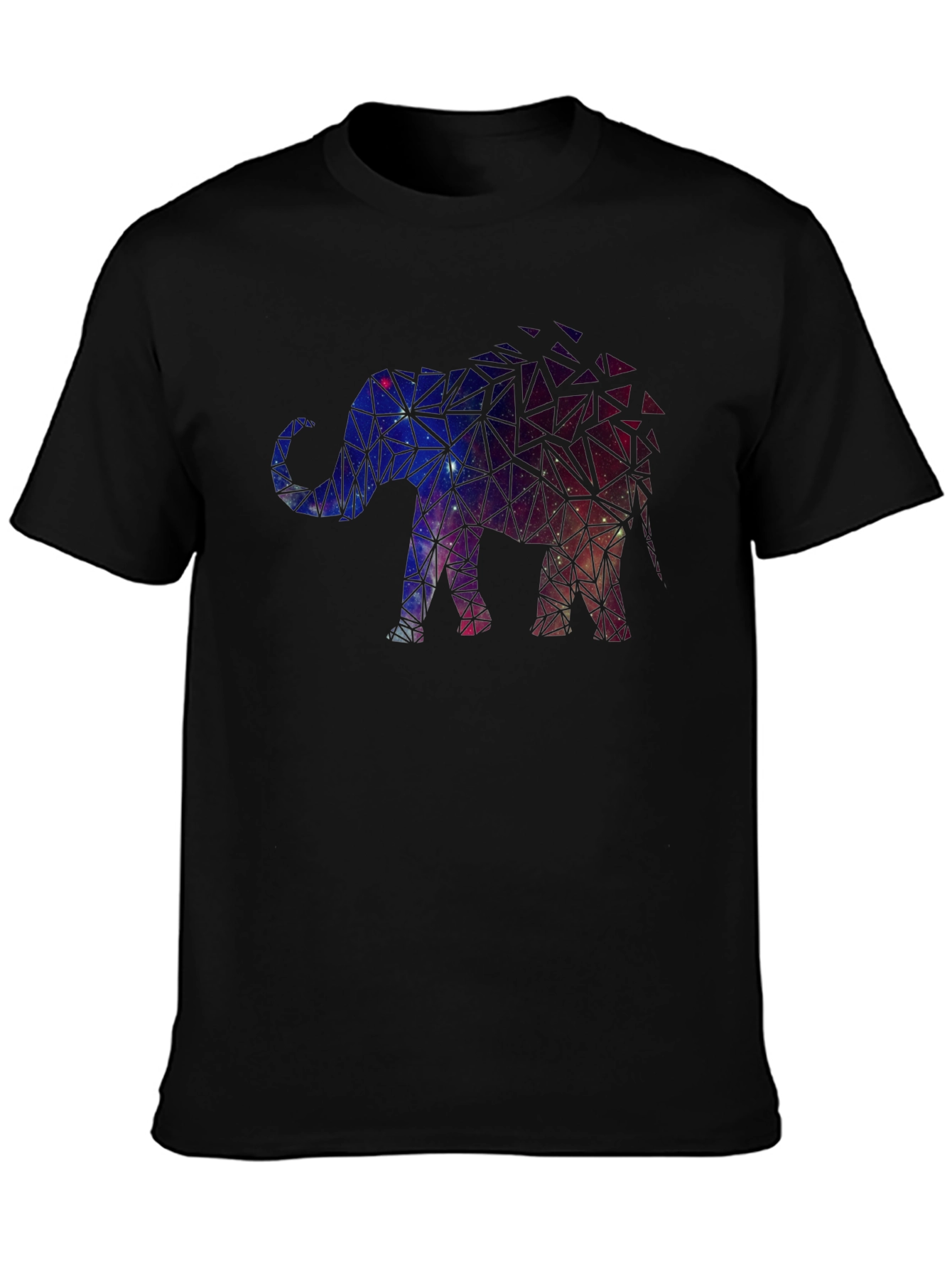 Geometric Galaxy Elephant Graphic Tee