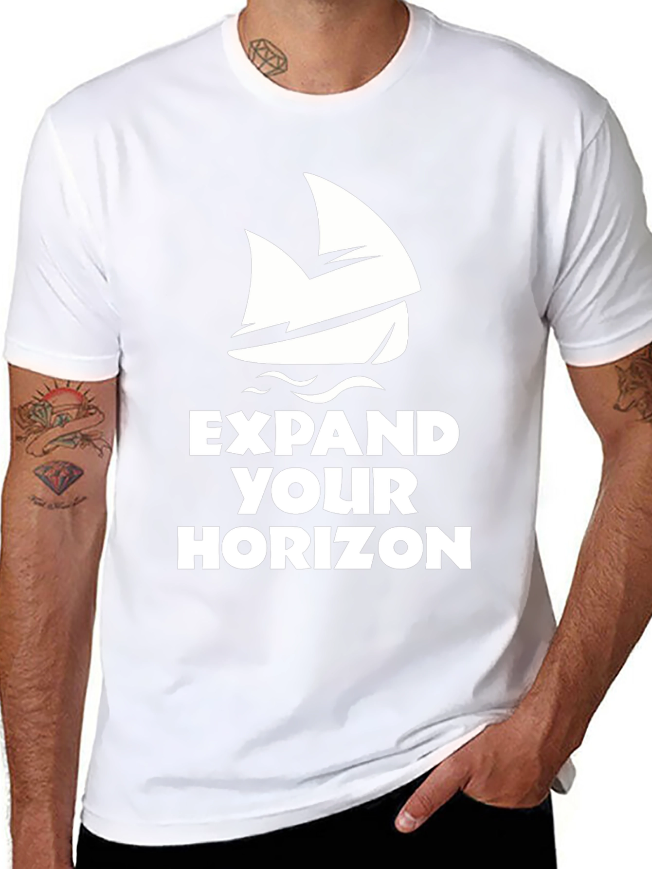Expand Your Horizon Black Graphic Tee