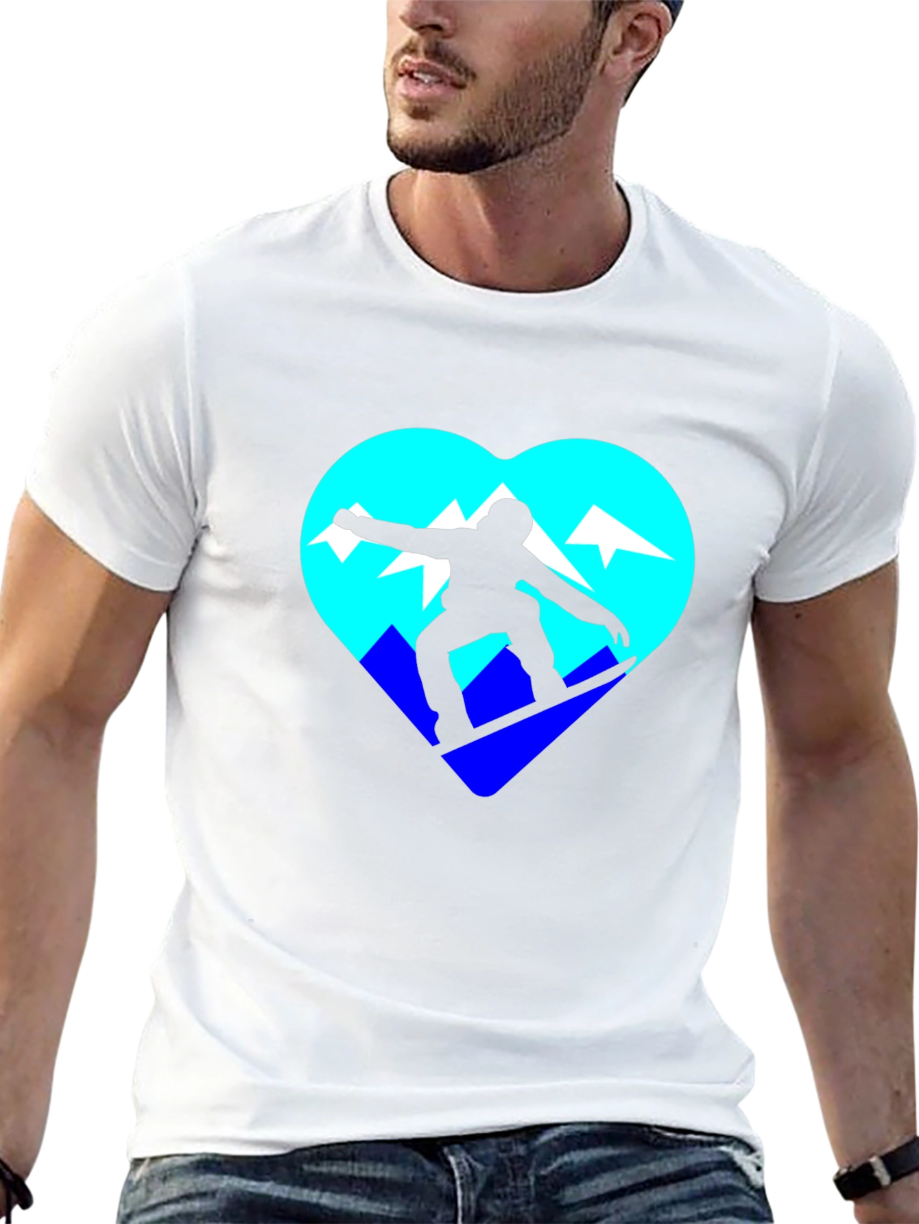 Snowboarder Heart Graphic Tee