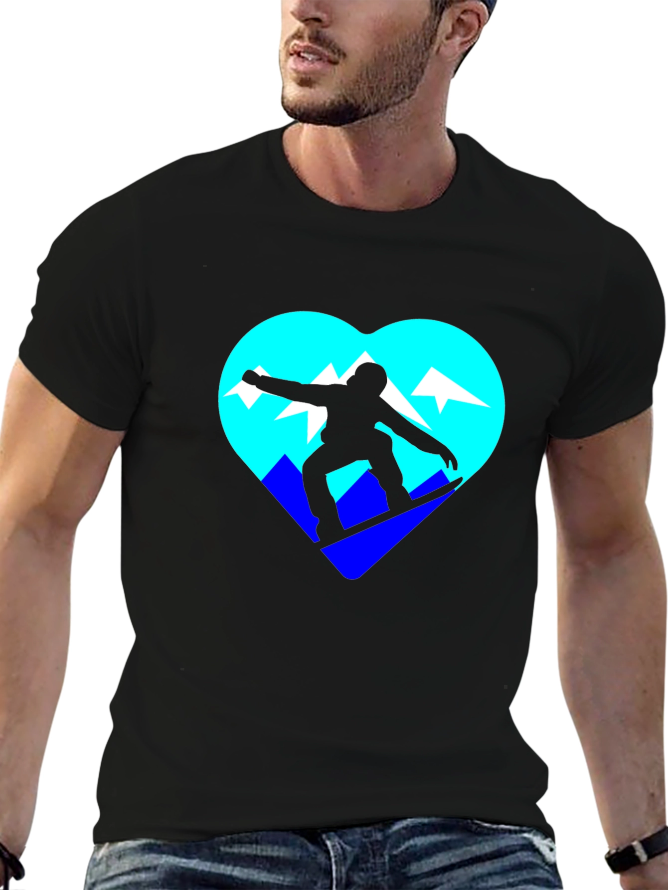 Snowboarder Heart Graphic Tee