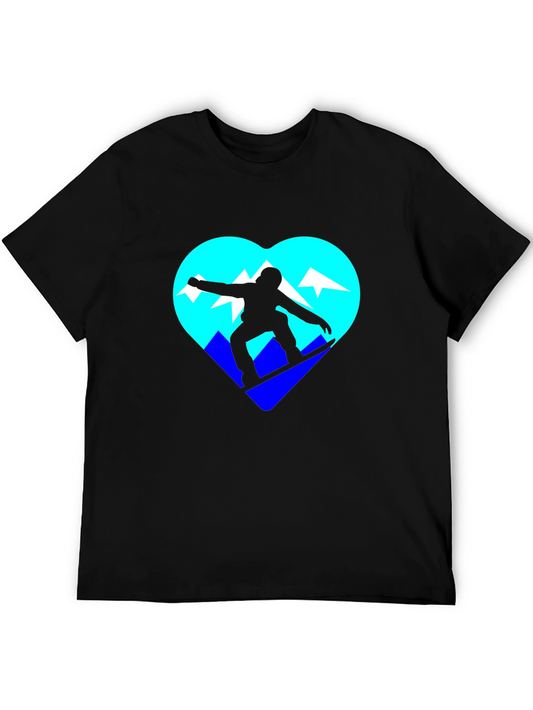 Snowboarder Heart Graphic Tee