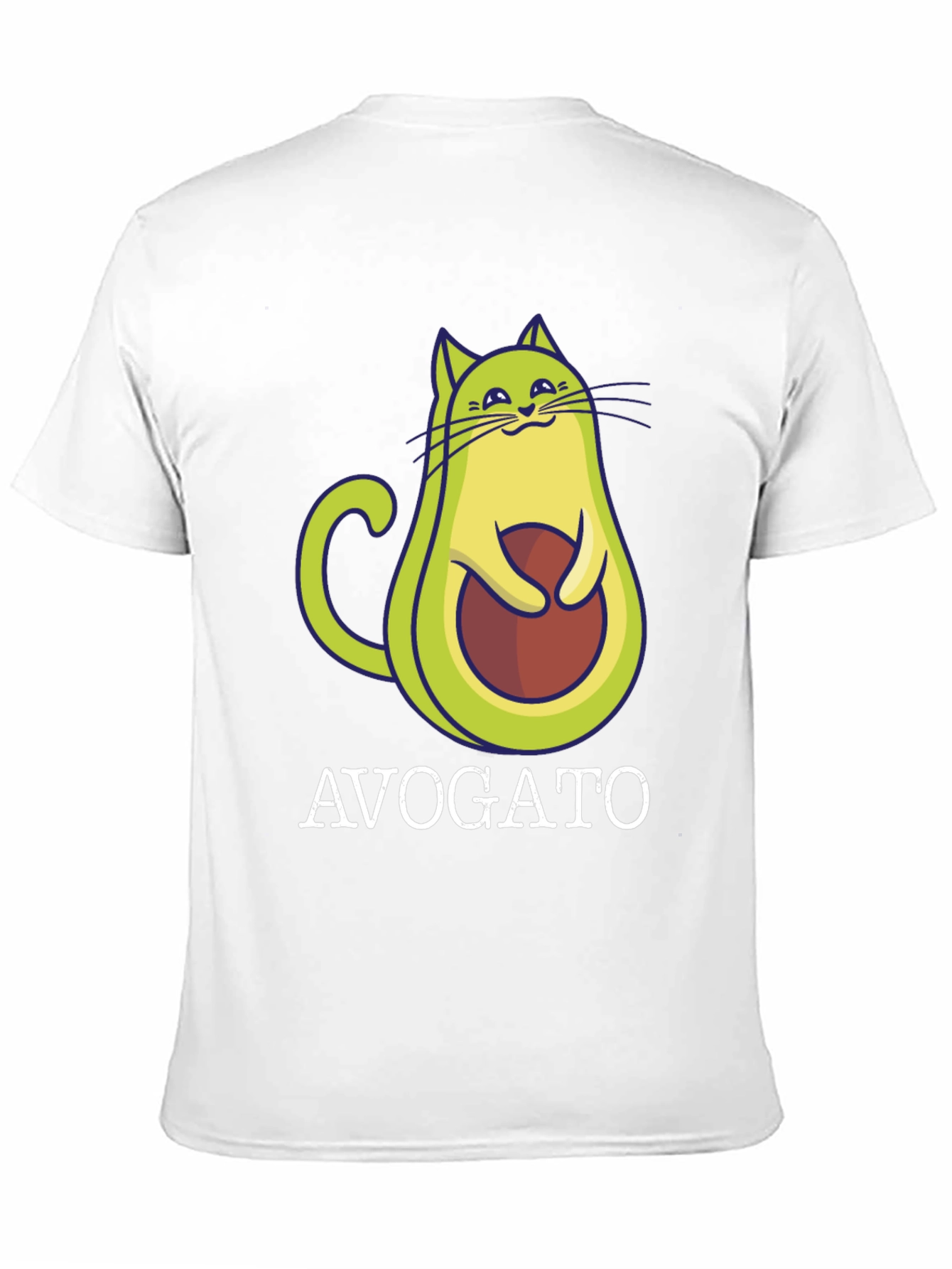 Avogato T-Shirt: Avocado Cat Graphic Tee