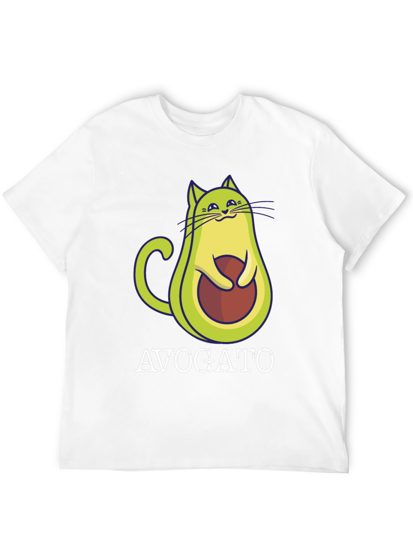 Avogato T-Shirt: Avocado Cat Graphic Tee
