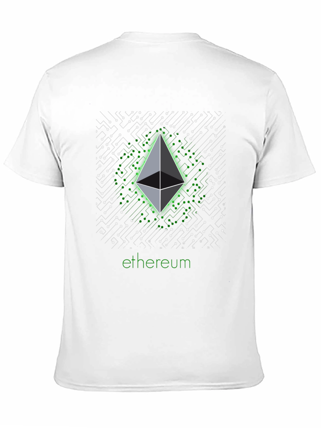 Ethereum Crypto T-Shirt - Black Digital Design