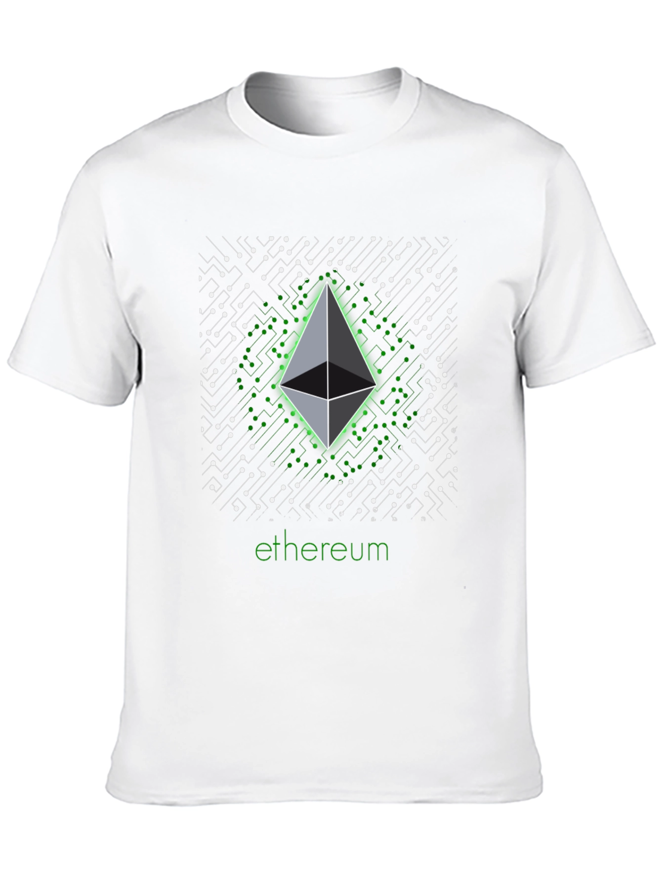 Ethereum Crypto T-Shirt - Black Digital Design