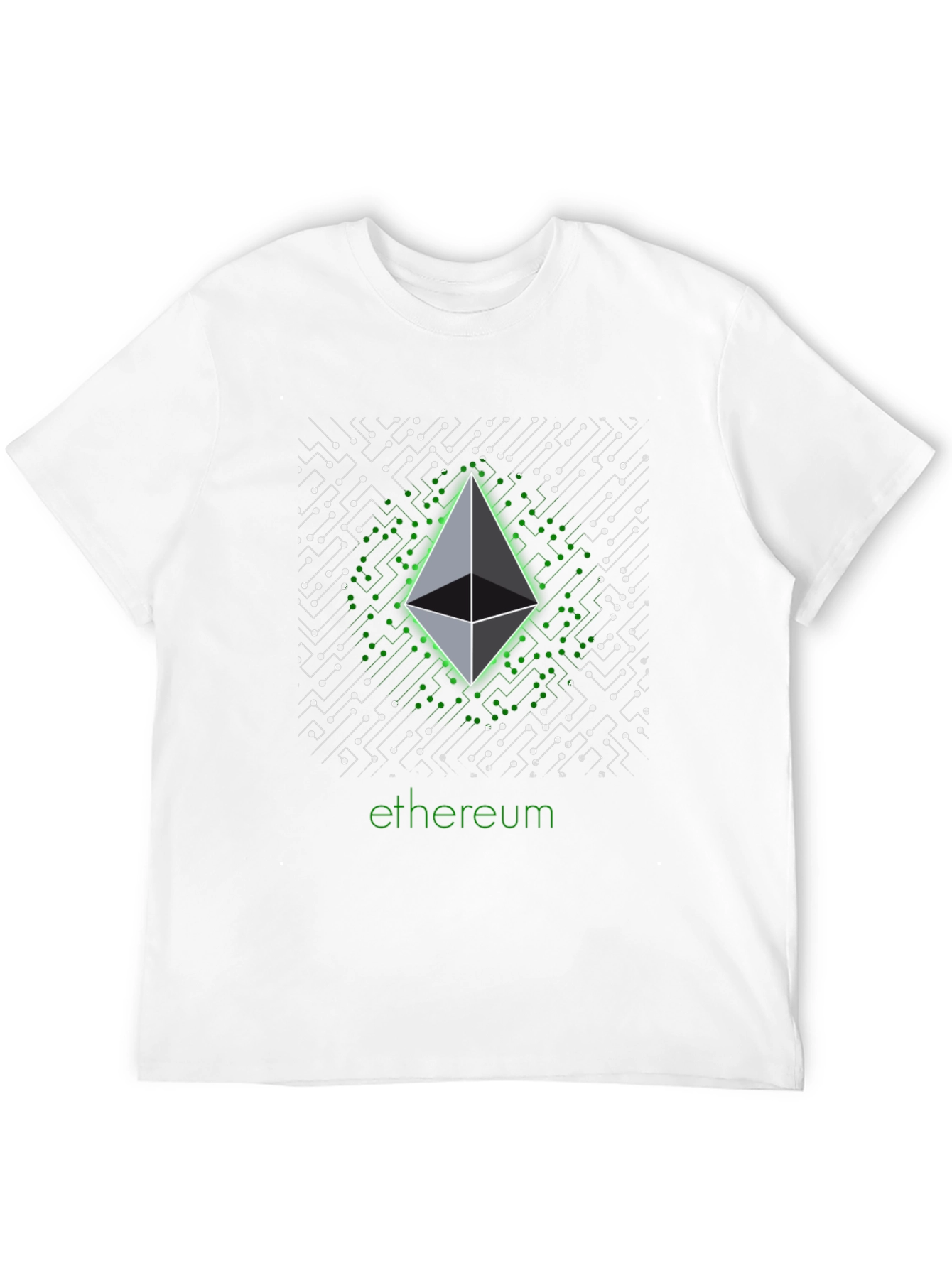 Ethereum Crypto T-Shirt - Black Digital Design