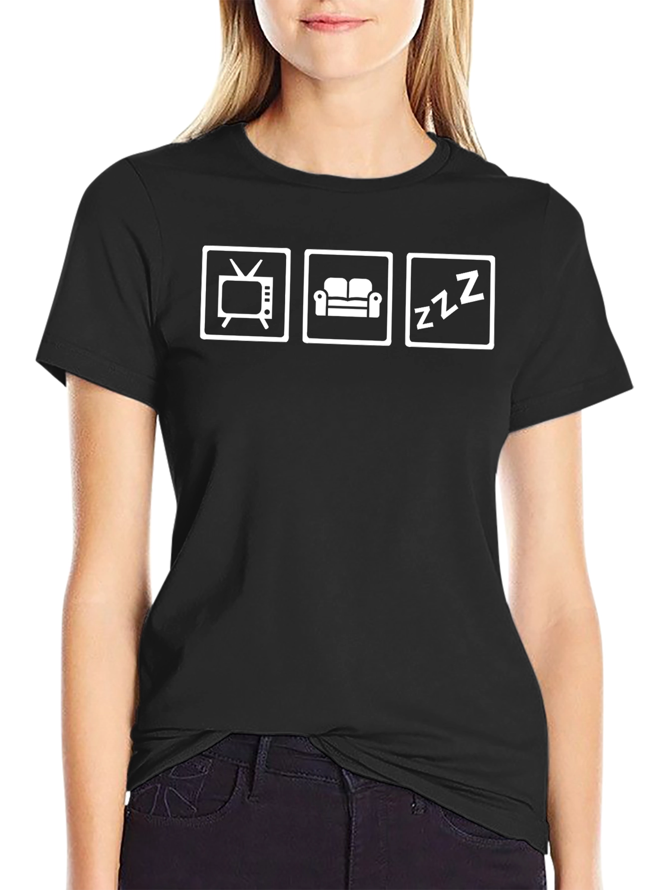TV Couch Sleep Repeat T-Shirt