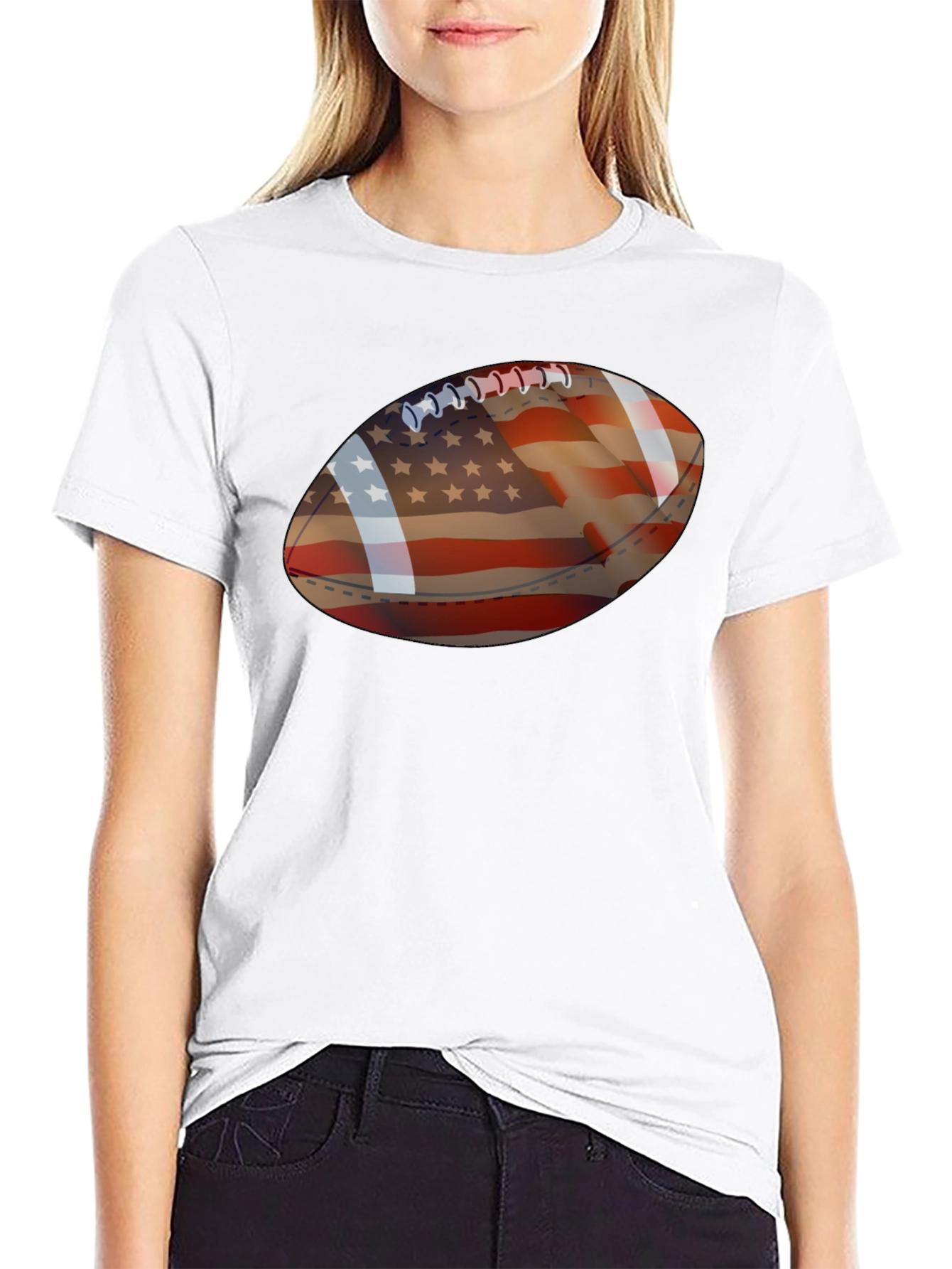 American Football Flag Graphic Tee