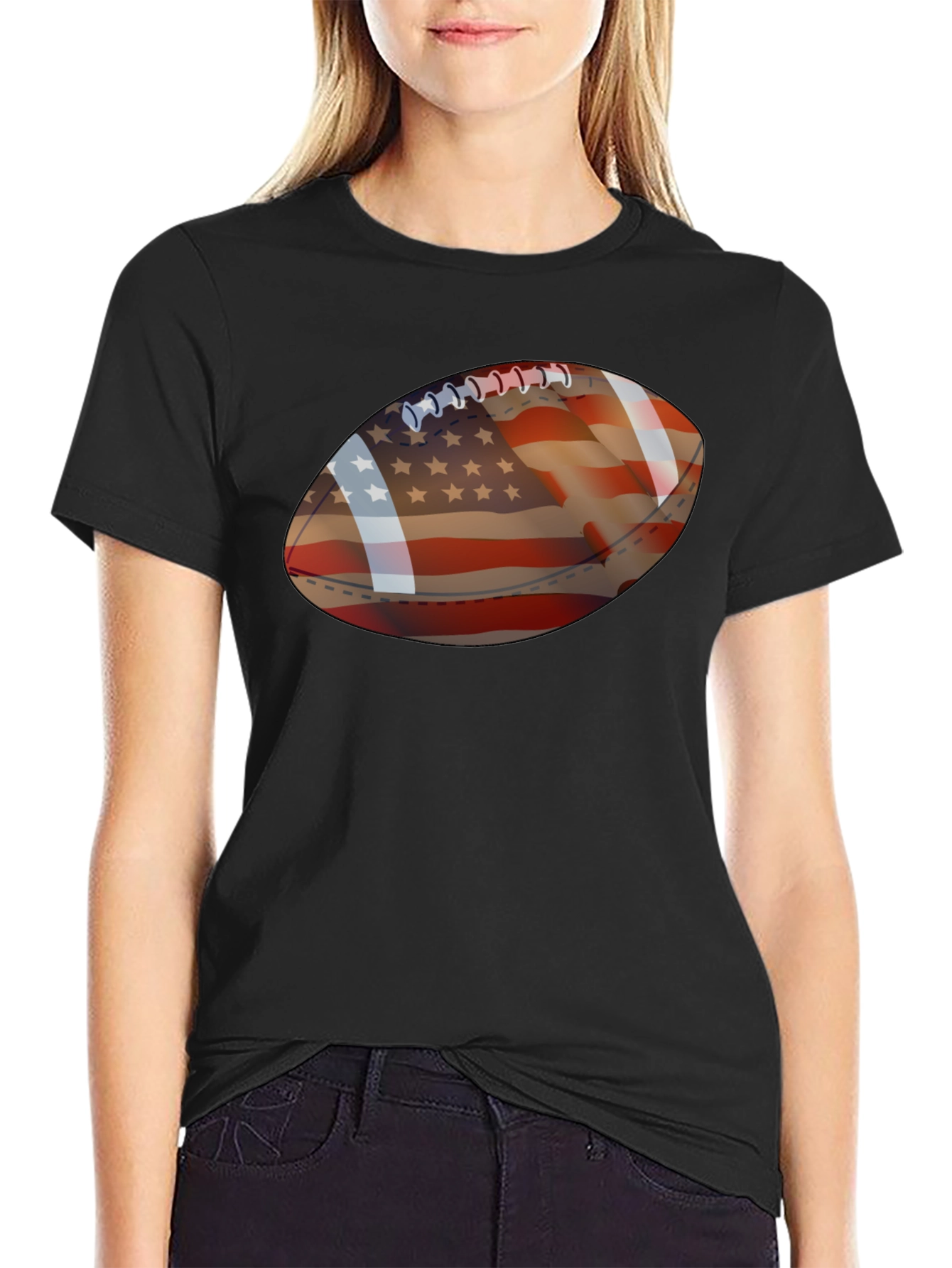 American Football Flag Graphic Tee