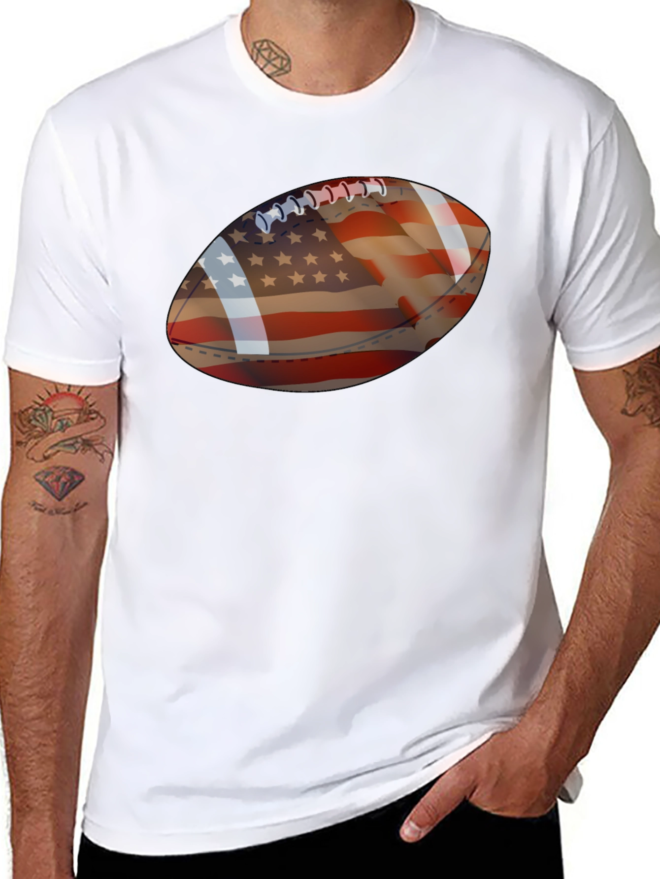 American Football Flag Graphic Tee