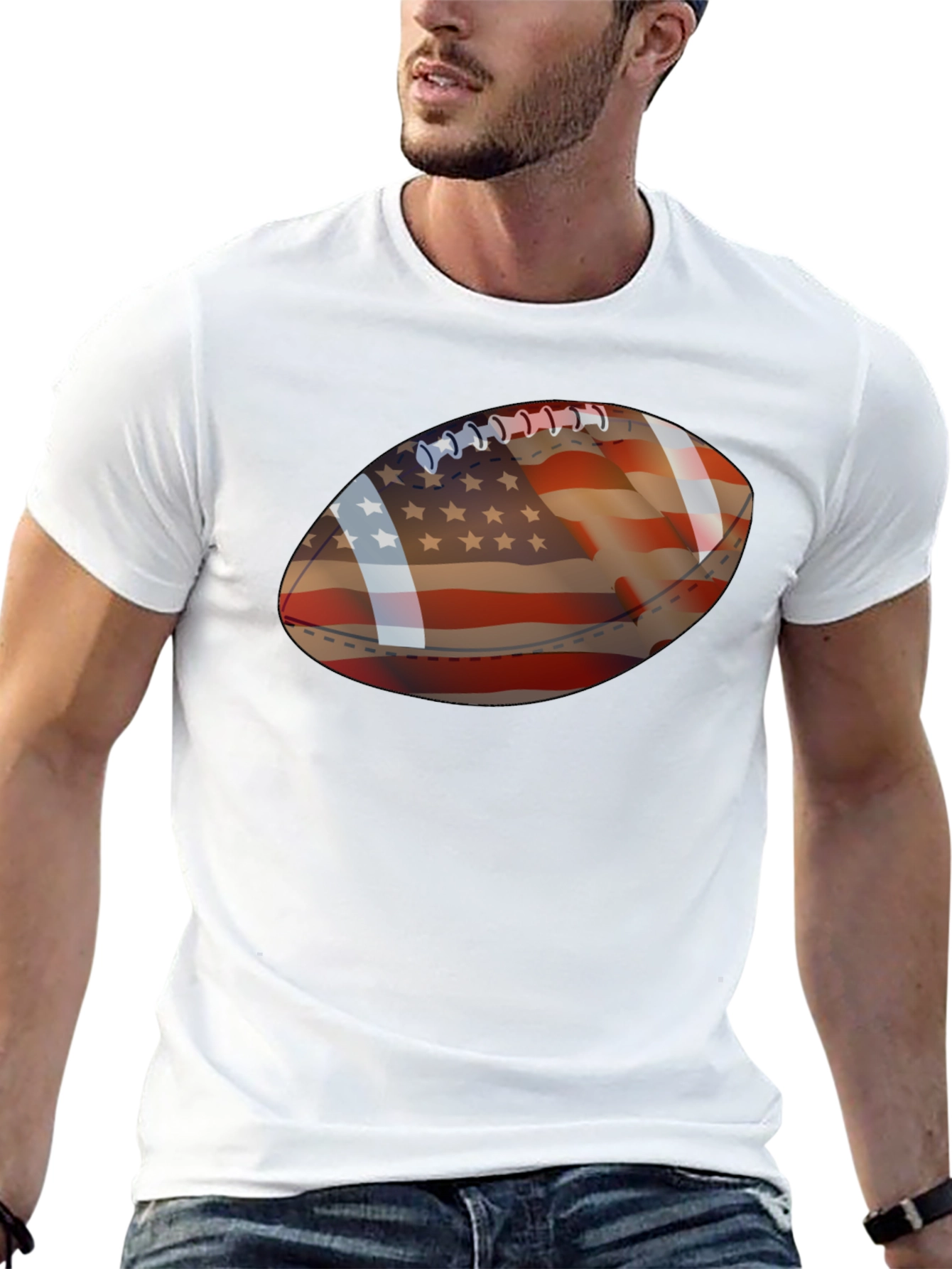 American Football Flag Graphic Tee