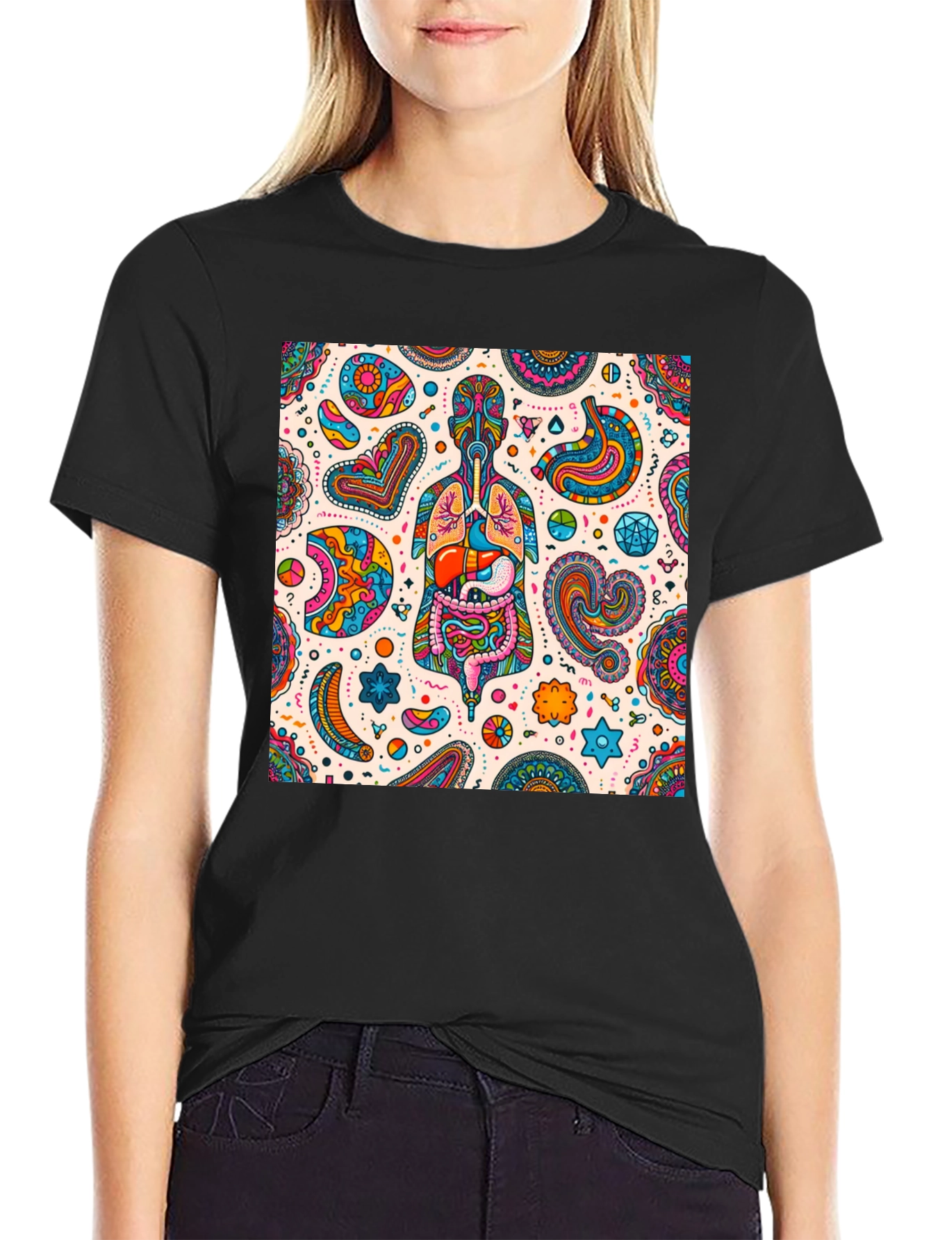 Psychedelic Anatomy T-Shirt - Unique Organs Design