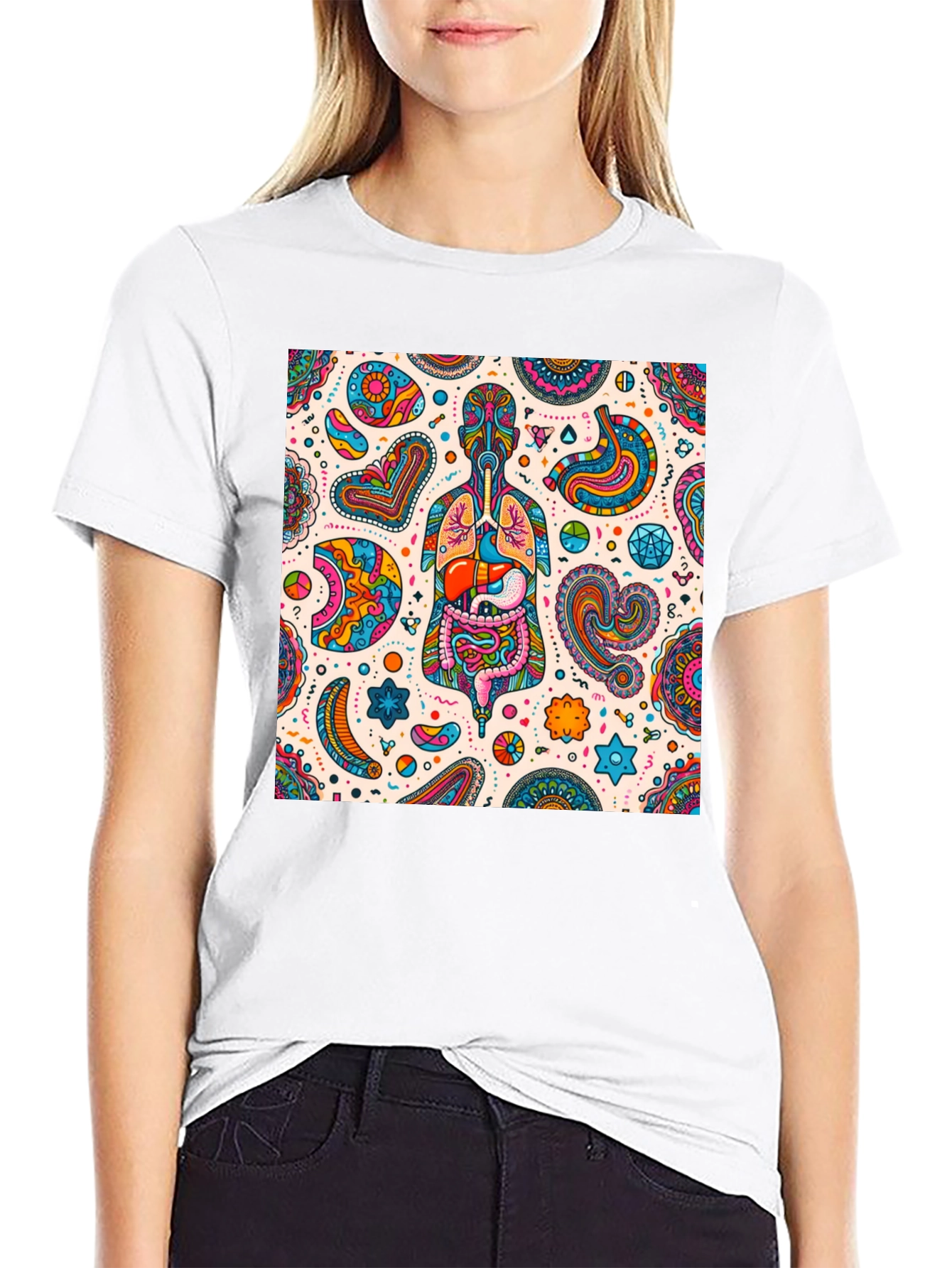 Psychedelic Anatomy T-Shirt - Unique Organs Design