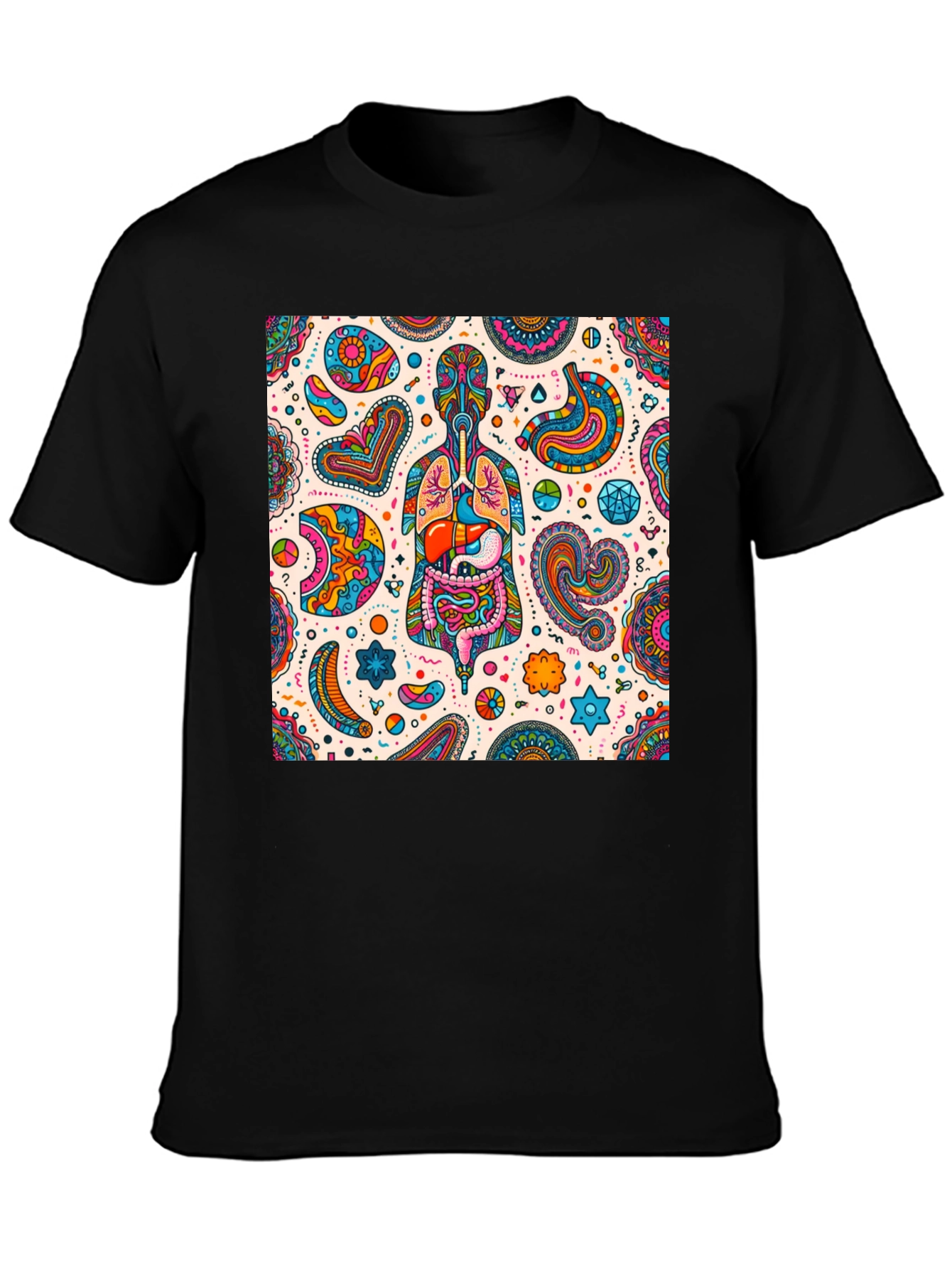 Psychedelic Anatomy T-Shirt - Unique Organs Design