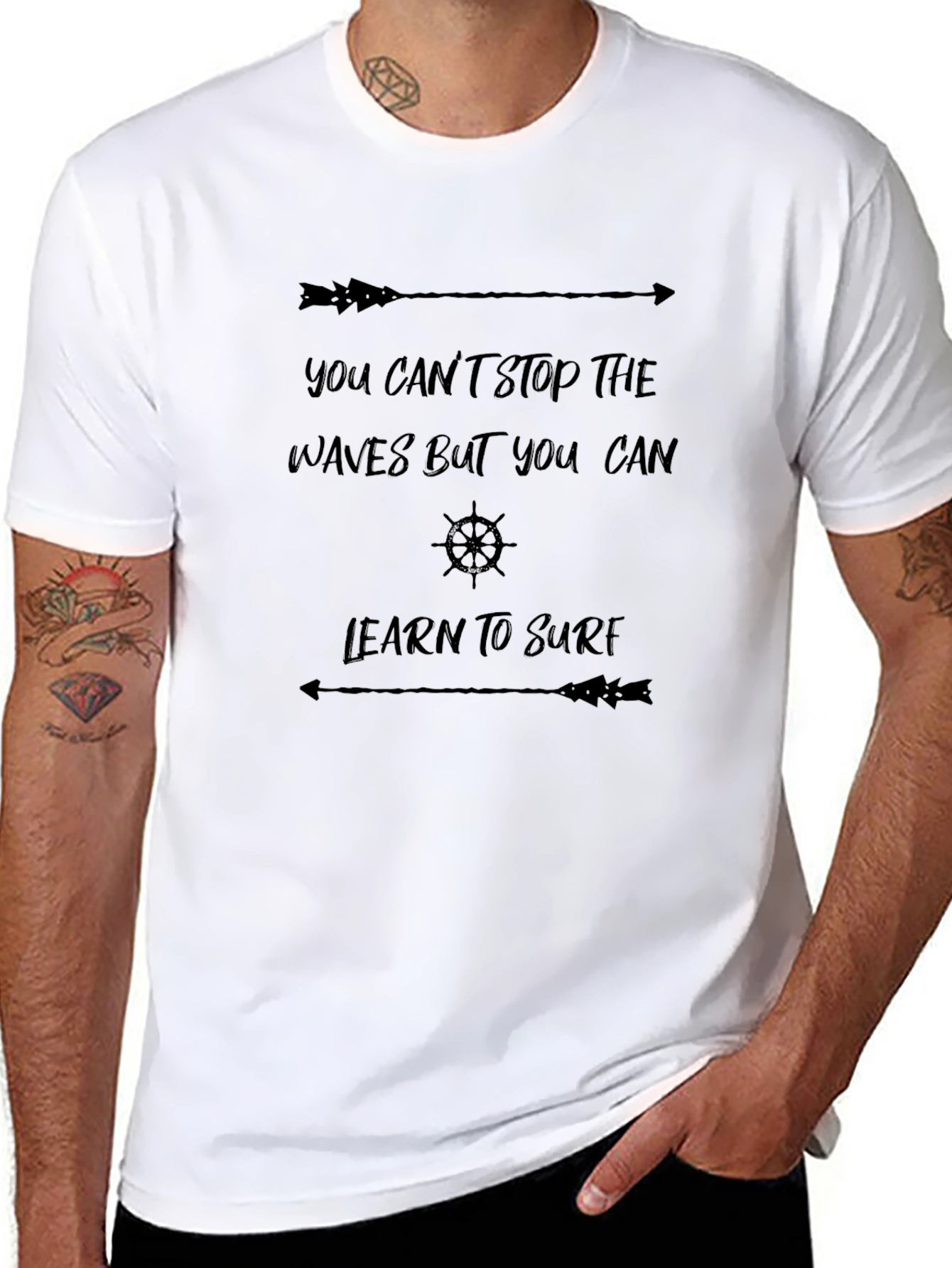 Motivational Surf Graphic T-Shirt