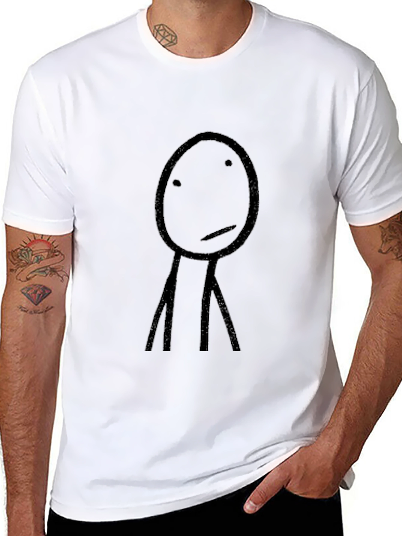 Funny Stick Figure T-Shirt - Unisex Black Tee