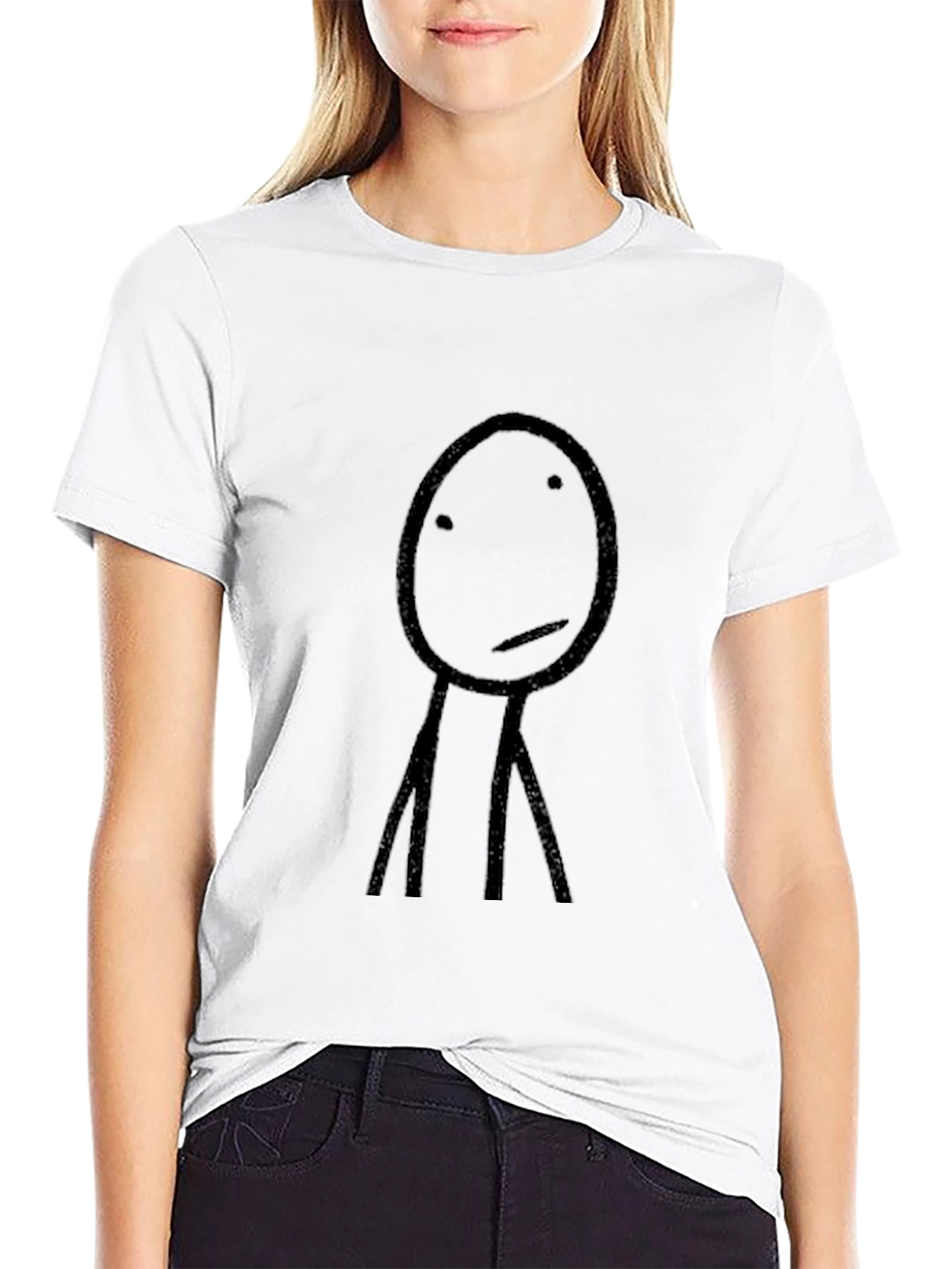 Funny Stick Figure T-Shirt - Unisex Black Tee