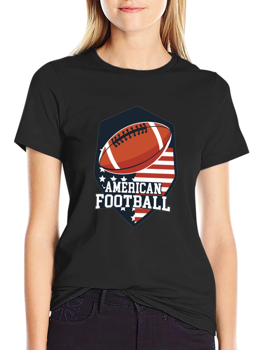 American Football USA Flag Graphic T-Shirt