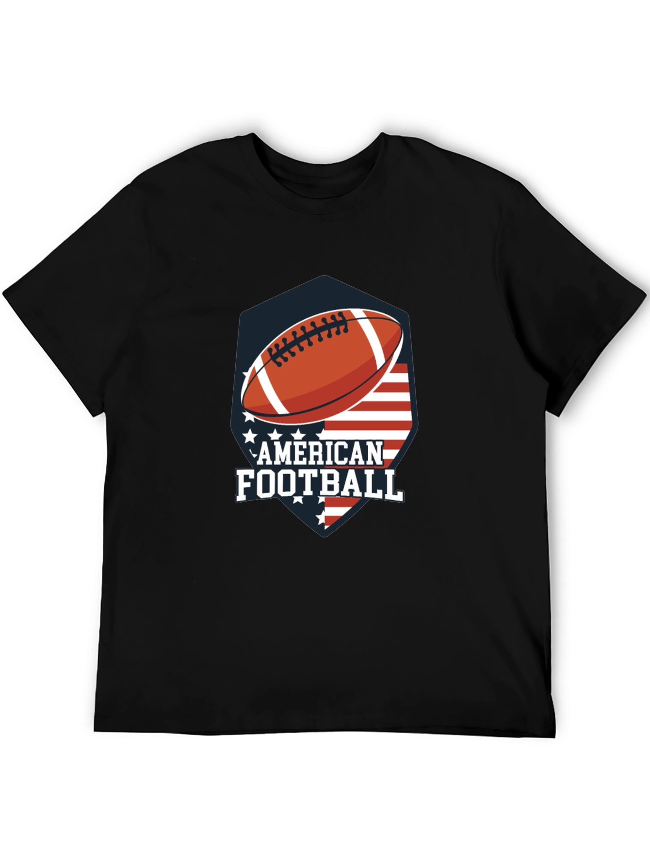American Football USA Flag Graphic T-Shirt
