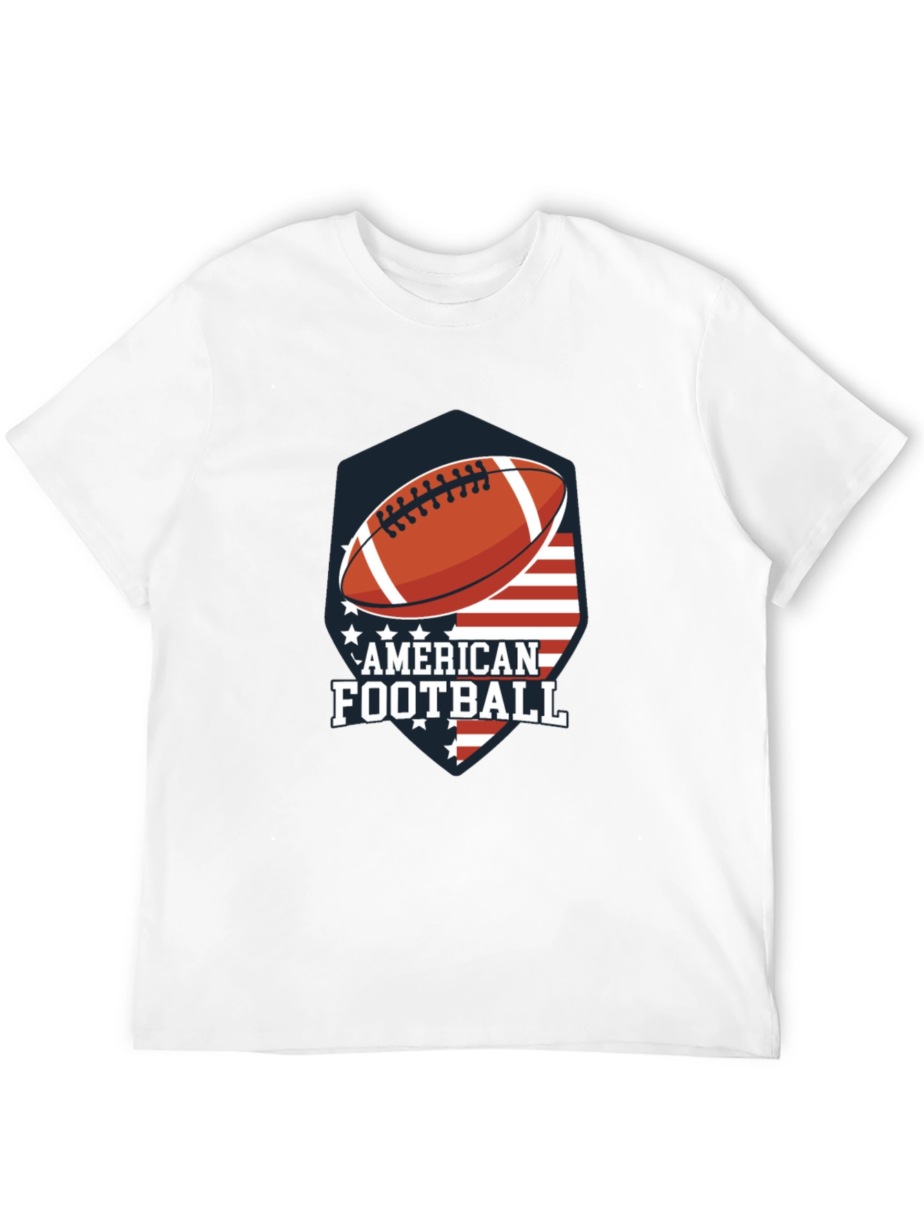 American Football USA Flag Graphic T-Shirt