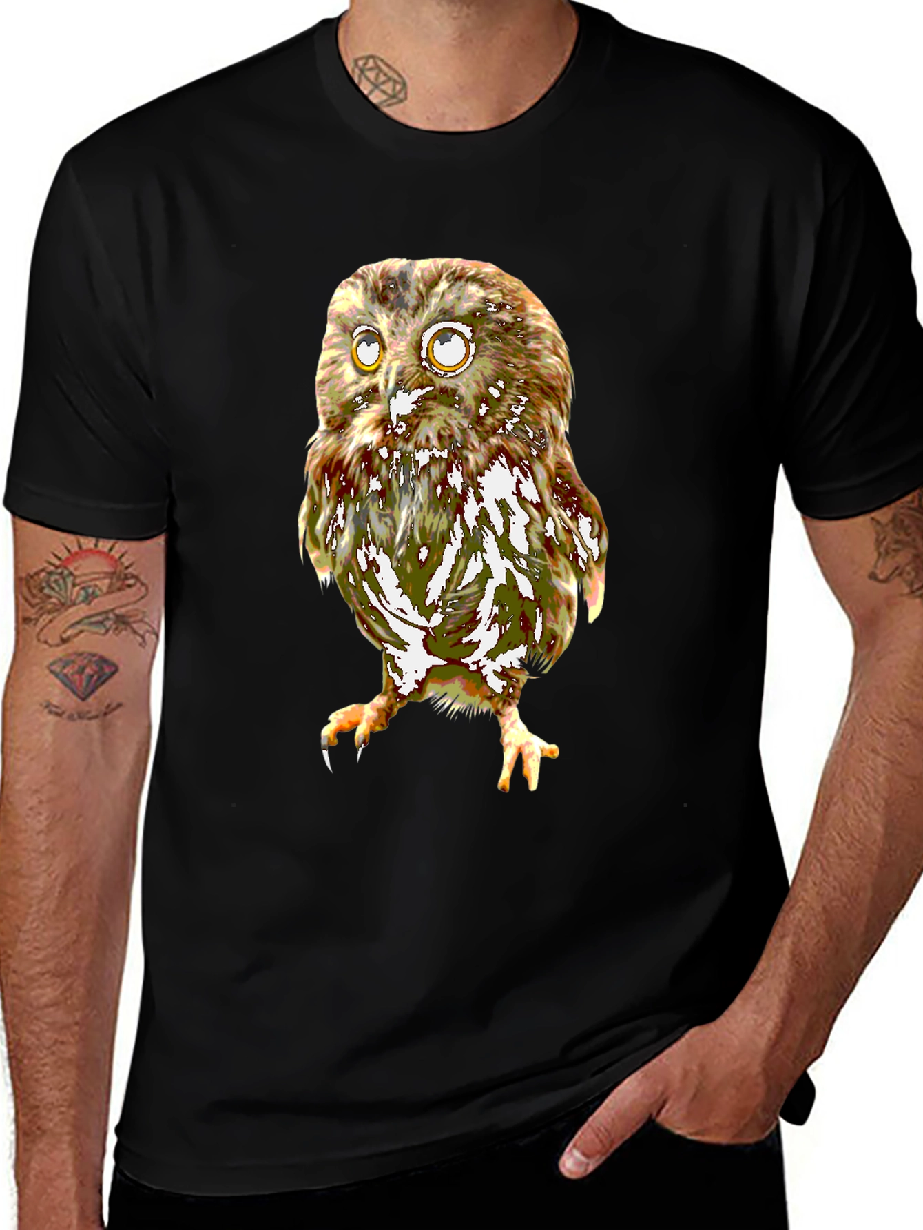 Owl Graphic T-Shirt - Unique Animal Print