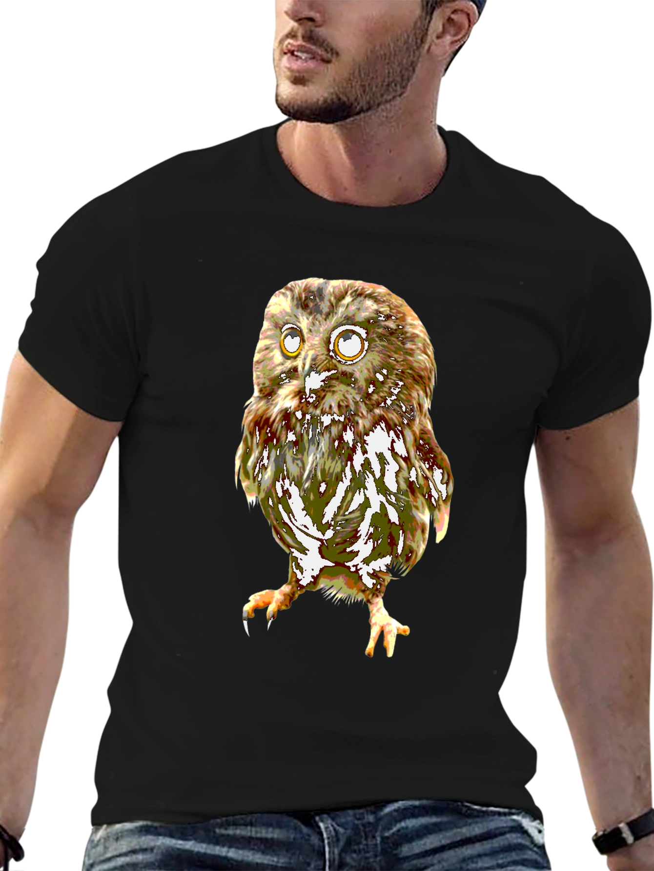 Owl Graphic T-Shirt - Unique Animal Print