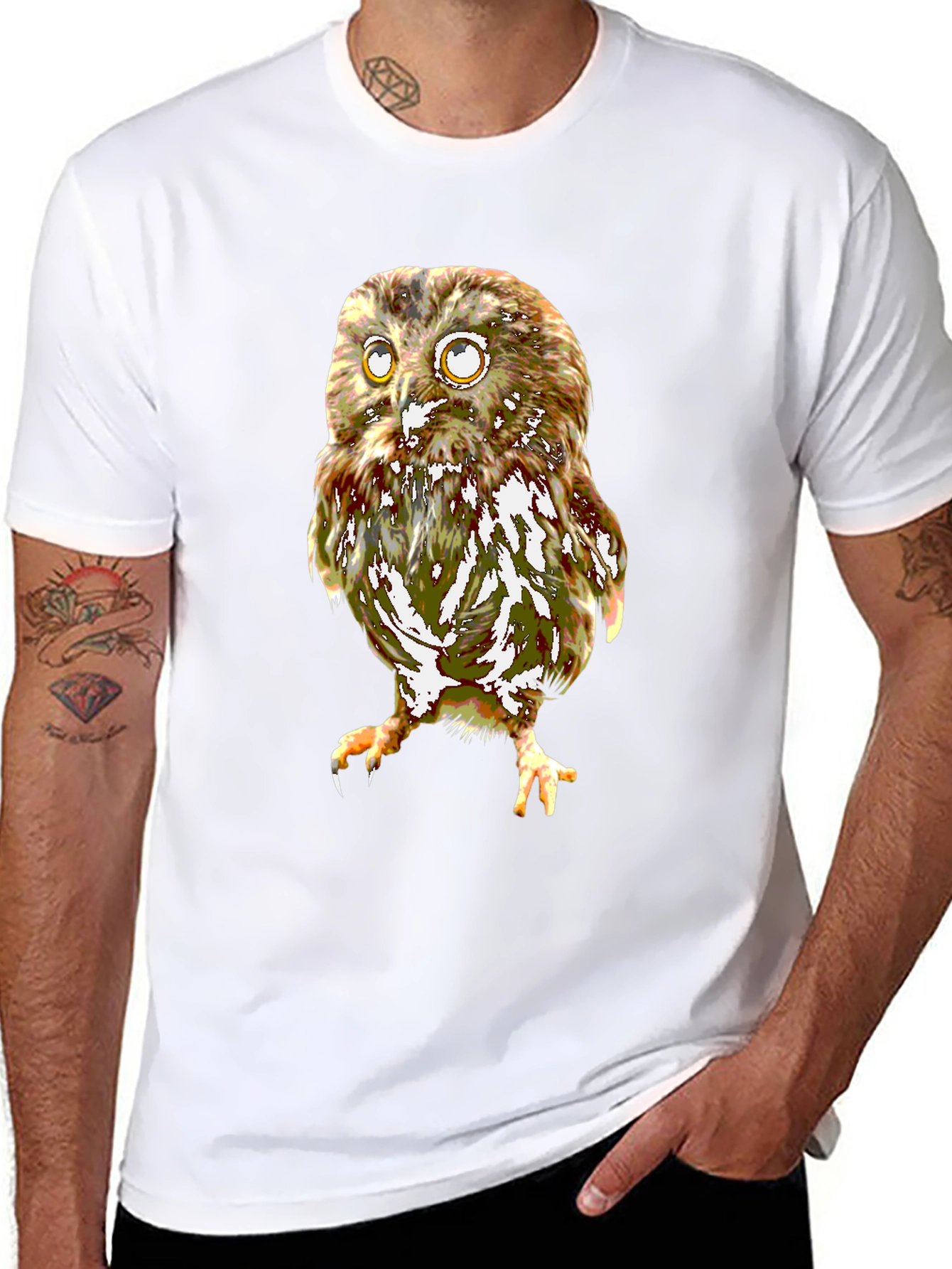 Owl Graphic T-Shirt - Unique Animal Print