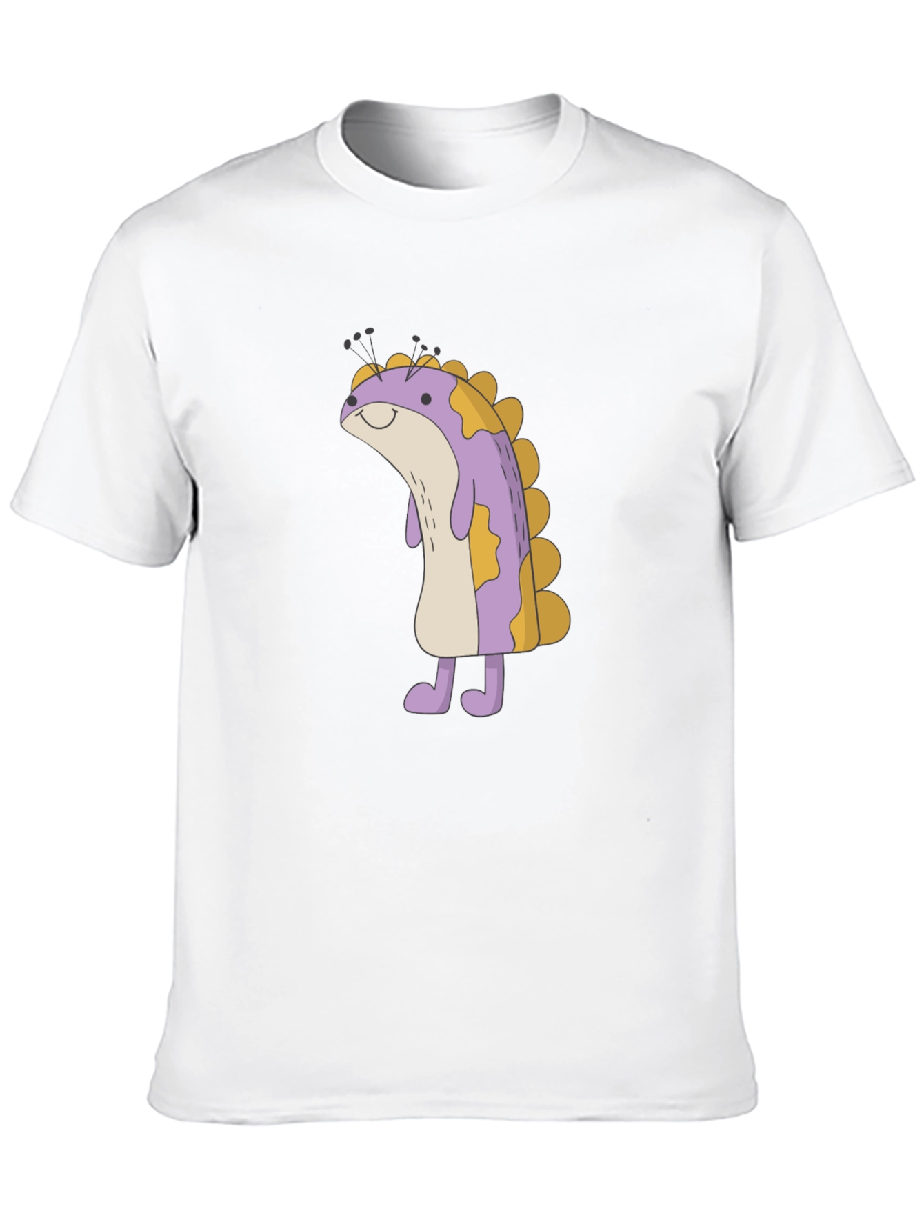 Cute Monster Cartoon Graphic Black T-Shirt