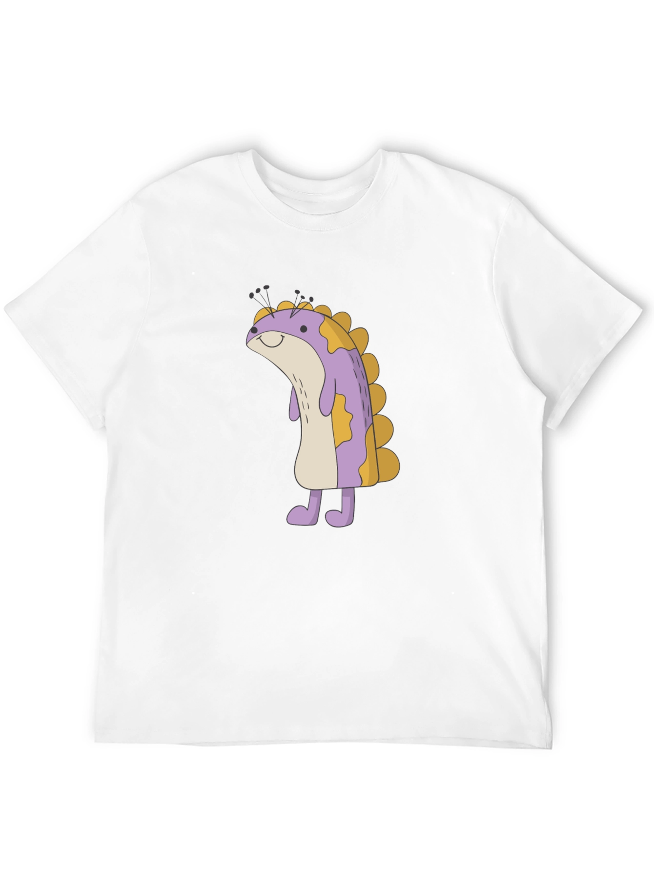 Cute Monster Cartoon Graphic Black T-Shirt