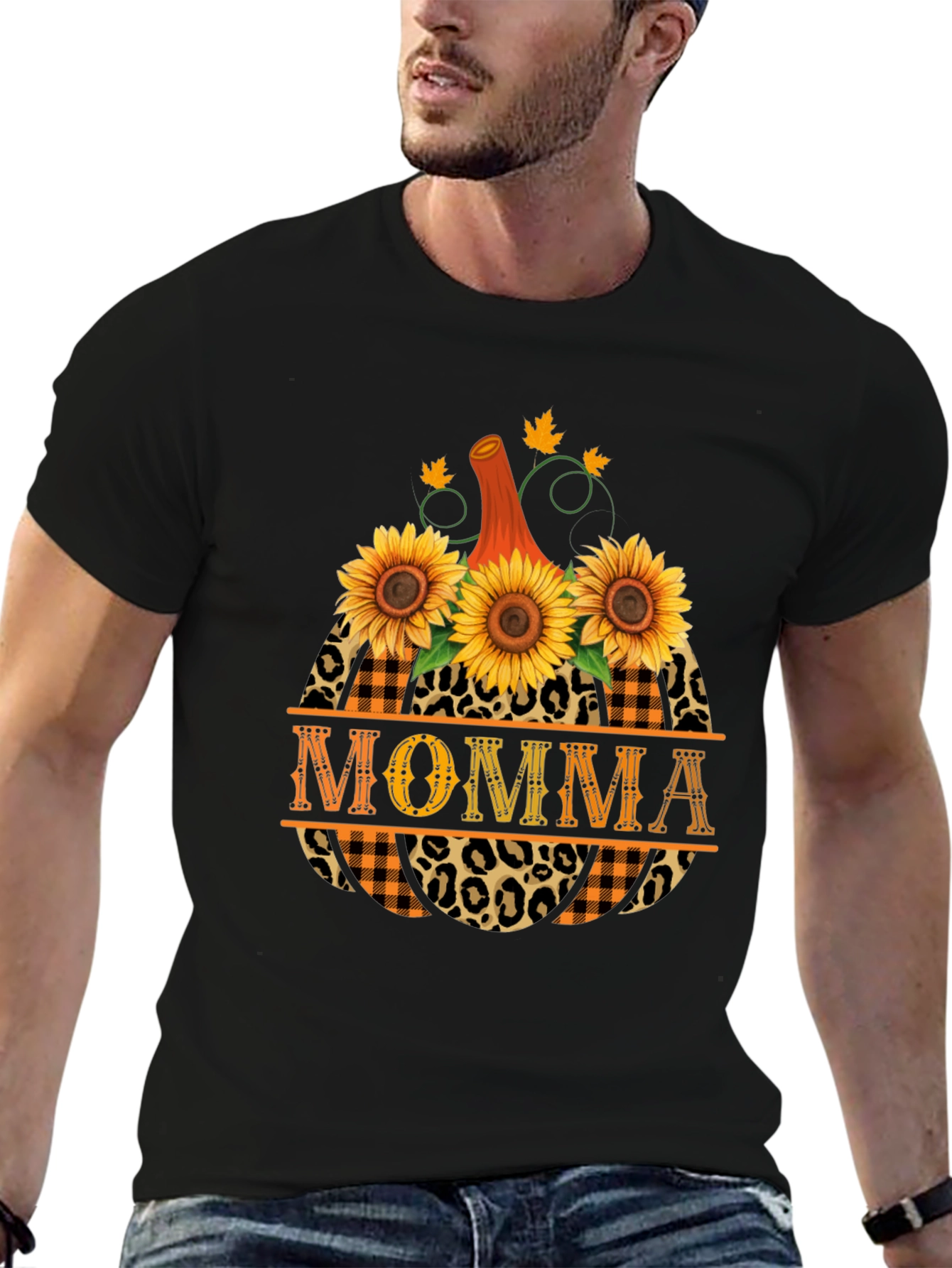 Momma Pumpkin Sunflower Graphic Tee
