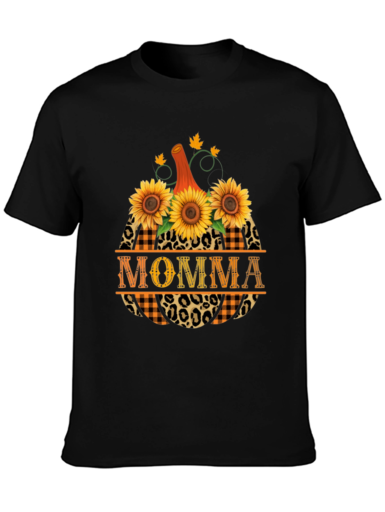 Momma Pumpkin Sunflower Graphic Tee