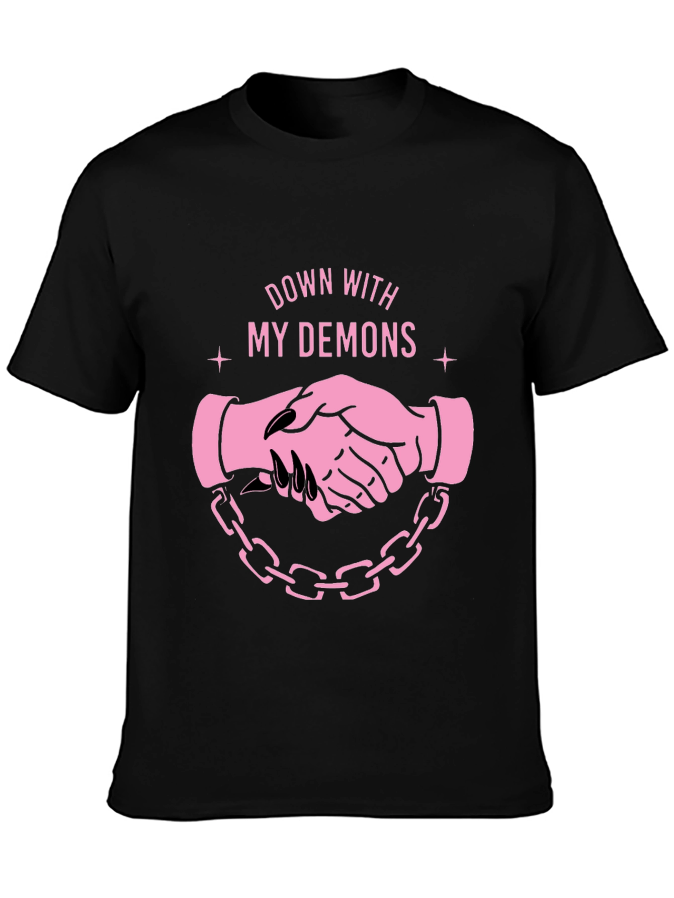 Down With My Demons Graphic Tee - Black