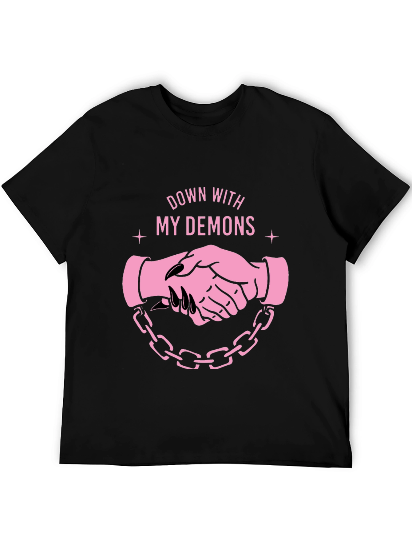 Down With My Demons Graphic Tee - Black