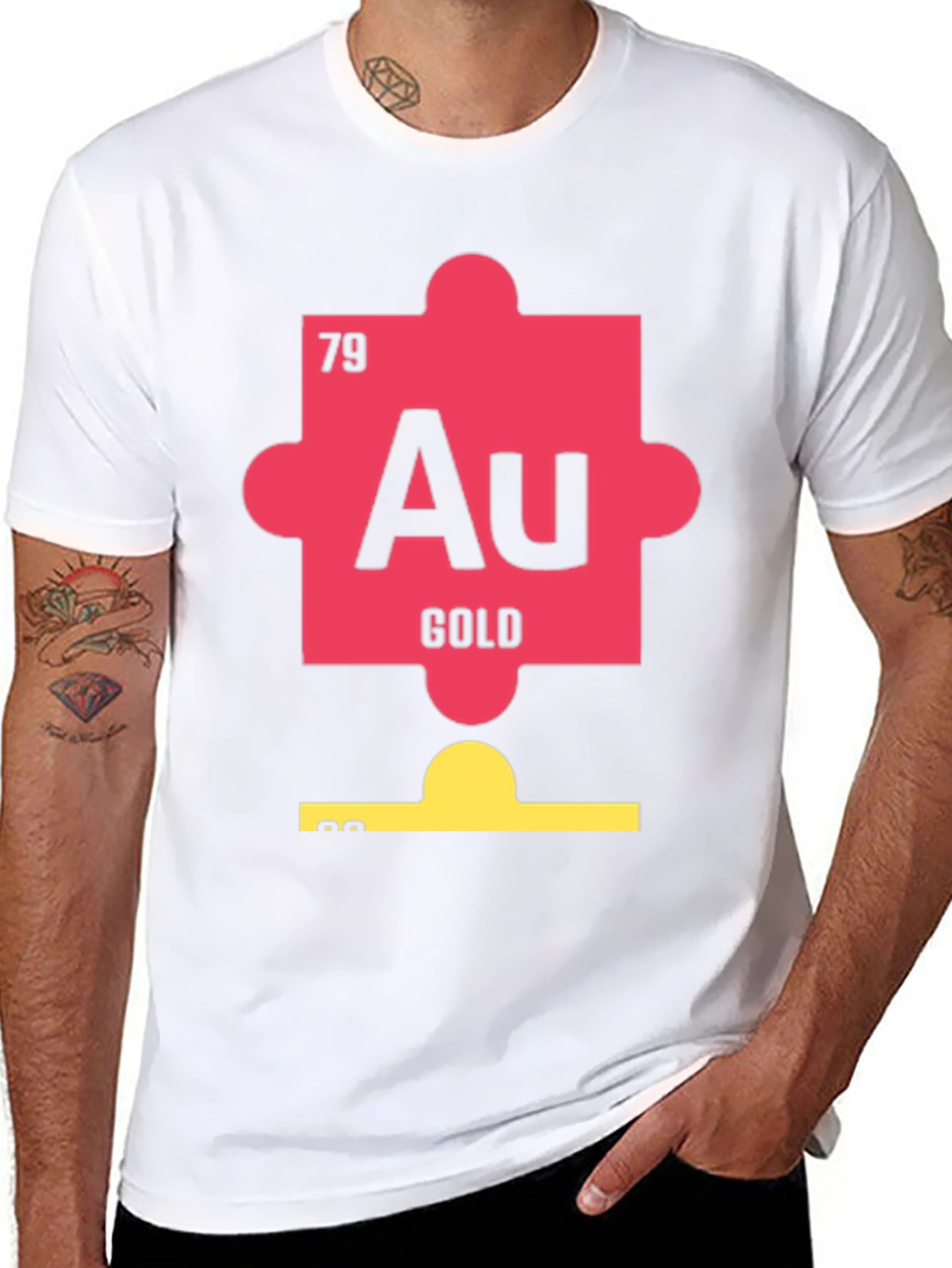 Gold Element Periodic Table Funny Autism Awareness T-Shirt