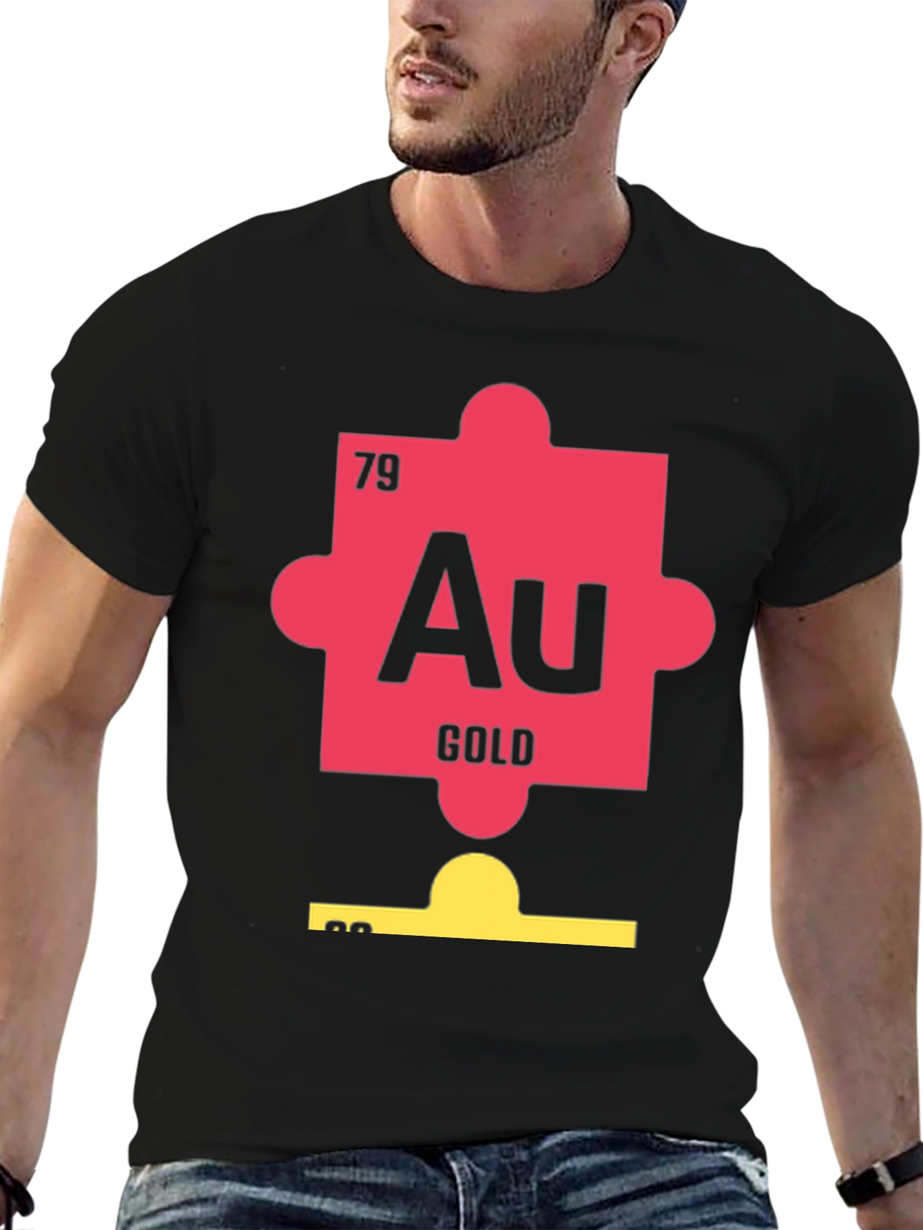 Gold Element Periodic Table Funny Autism Awareness T-Shirt