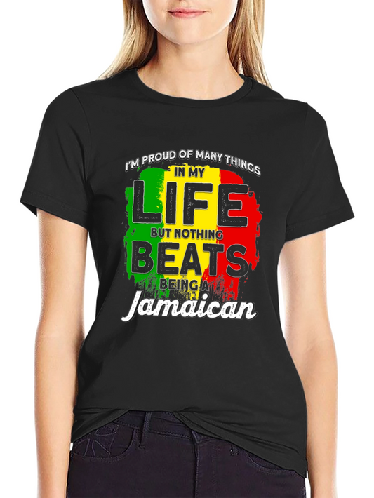 Proud Jamaican T-Shirt - Rasta Colors Tee