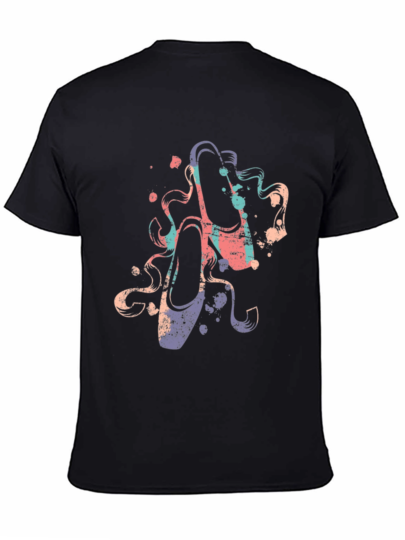 Ballet Shoe Graphic Tee - Artsy Black T-Shirt