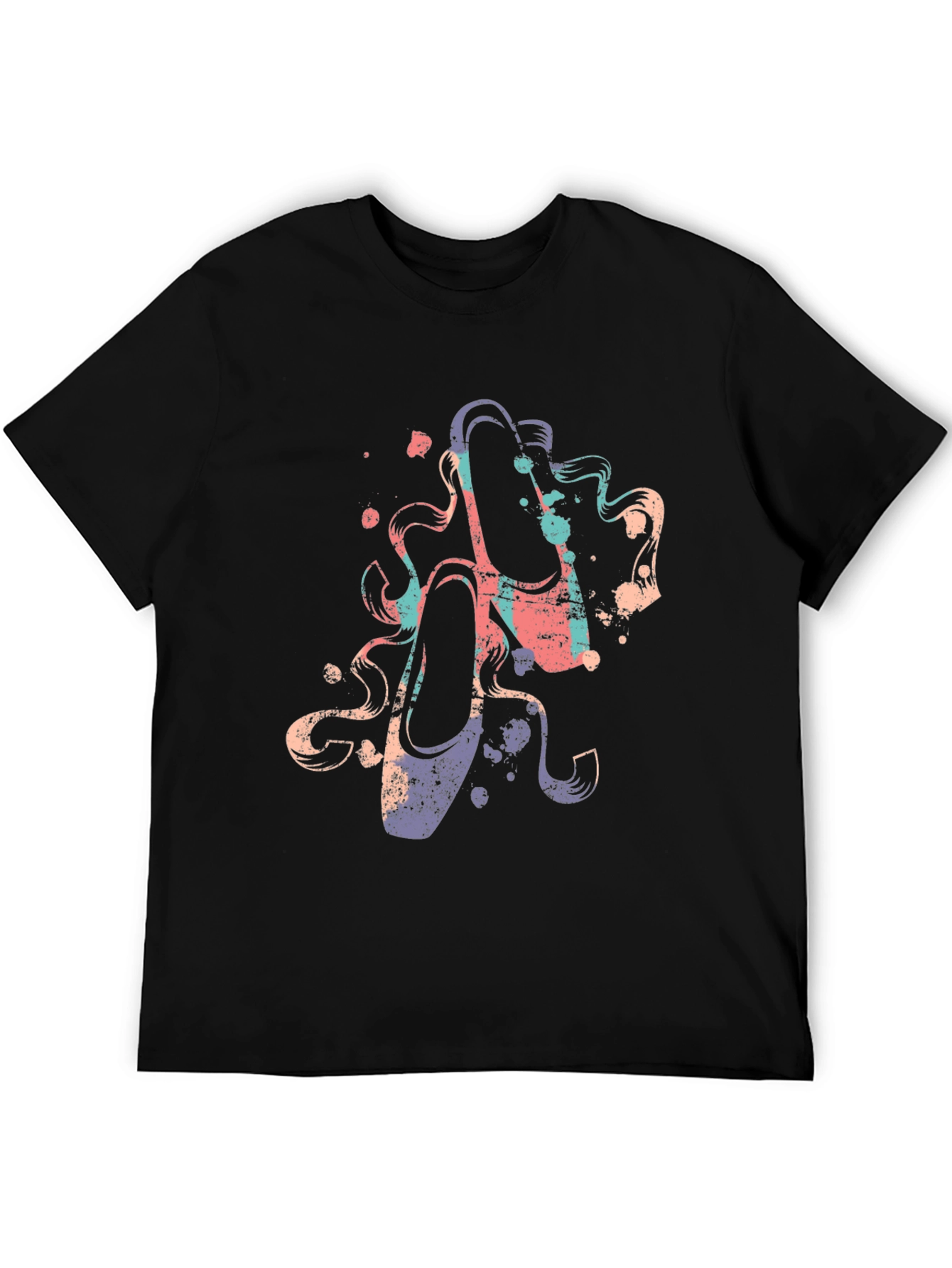 Ballet Shoe Graphic Tee - Artsy Black T-Shirt