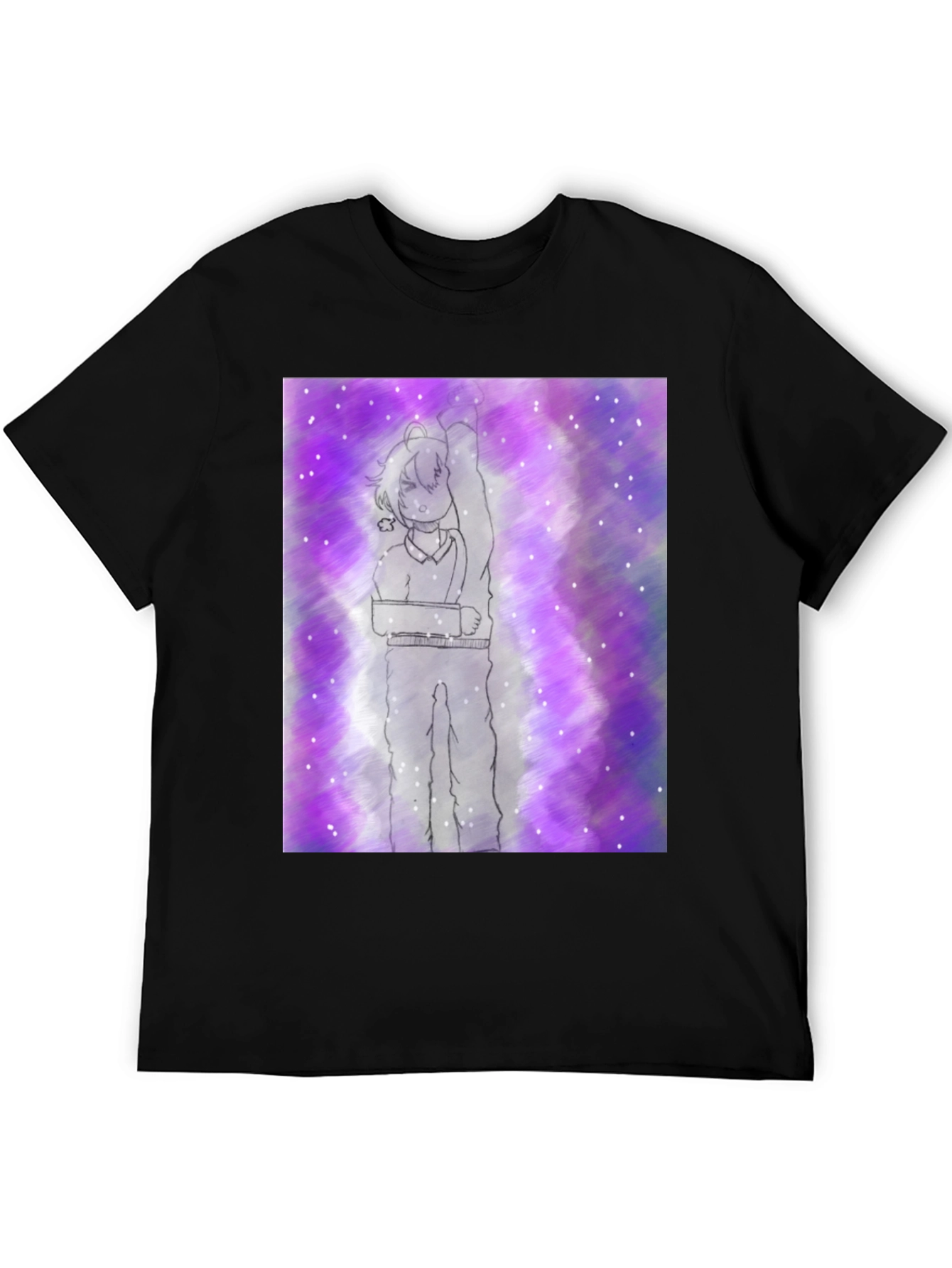 Anime Sketch Tee - Cosmic Purple Haze
