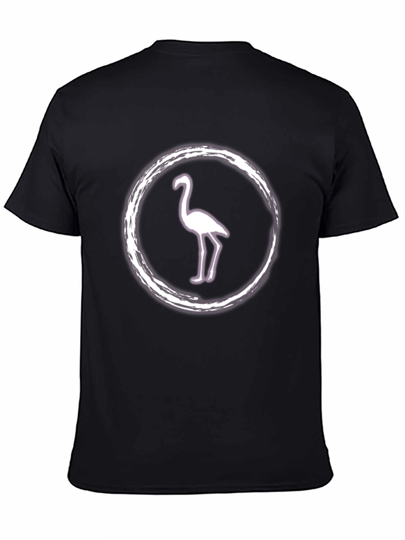 Flamingo Graphic Tee - Black Cotton Casual Wear