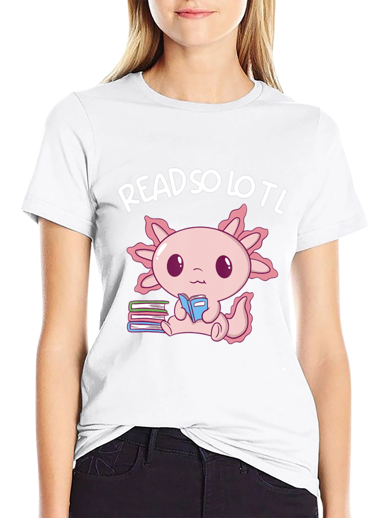 Readsolotl Axolotl Reading Book T-Shirt