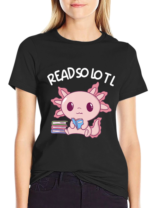 Readsolotl Axolotl Reading Book T-Shirt