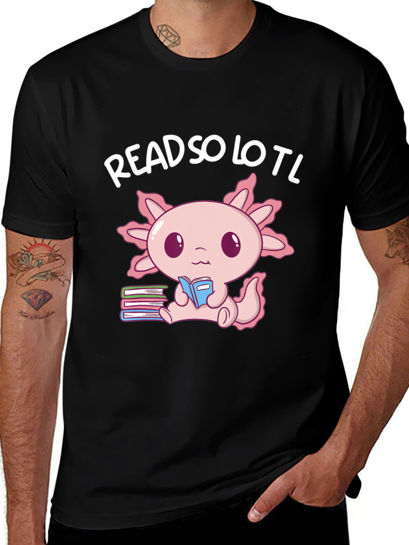 Readsolotl Axolotl Reading Book T-Shirt