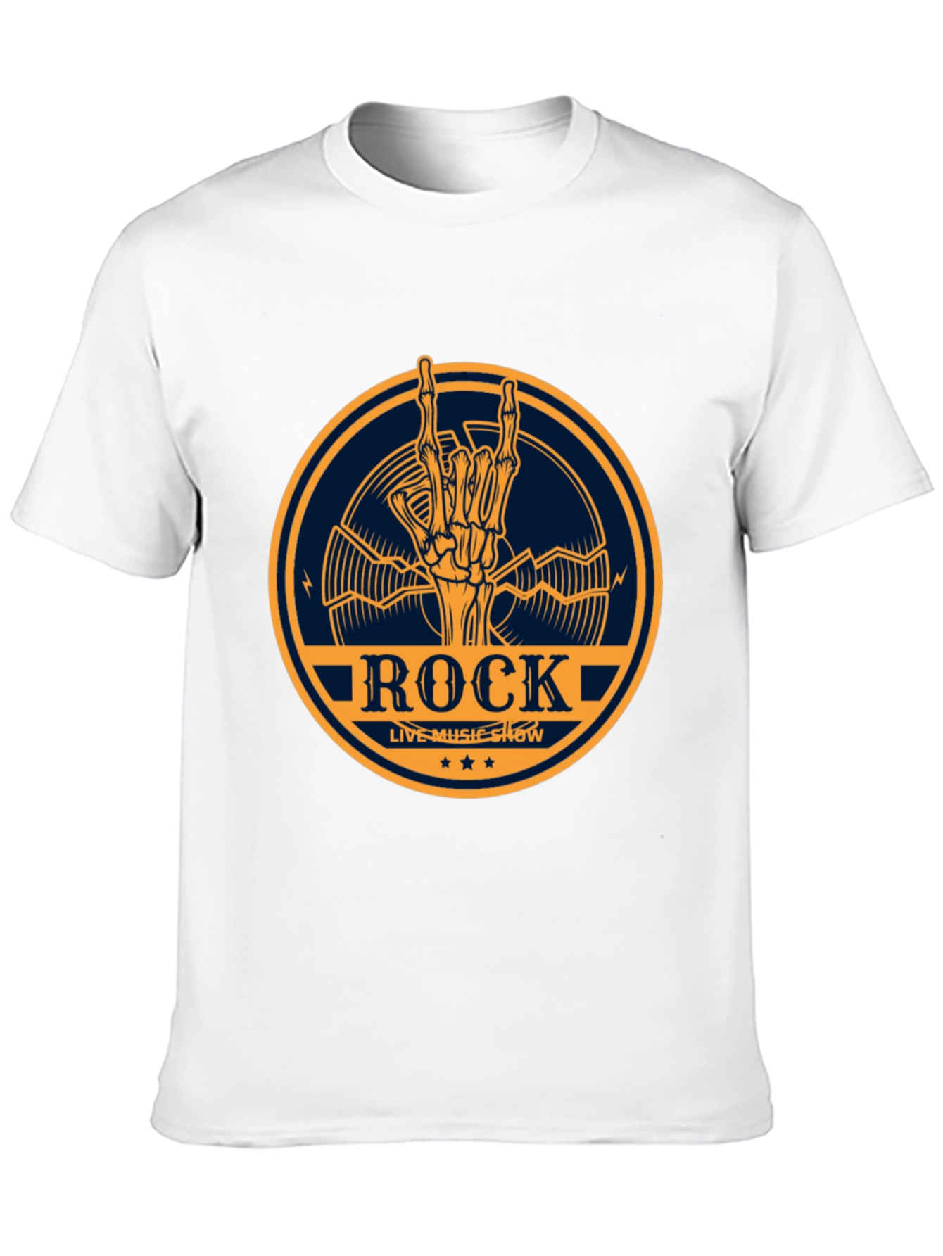Rock Music Show T-Shirt - Skeleton Hand Design