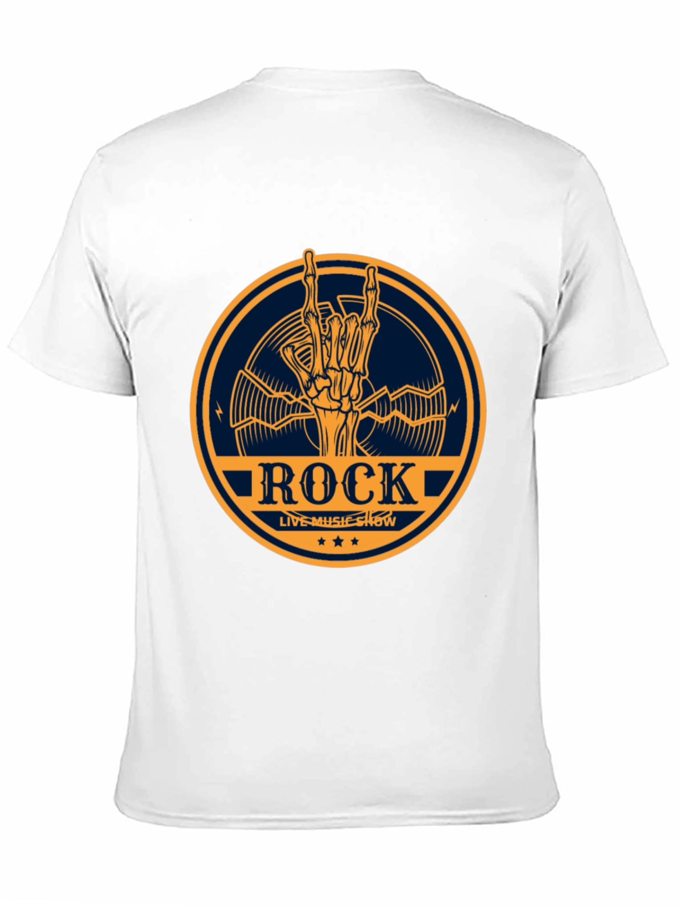 Rock Music Show T-Shirt - Skeleton Hand Design