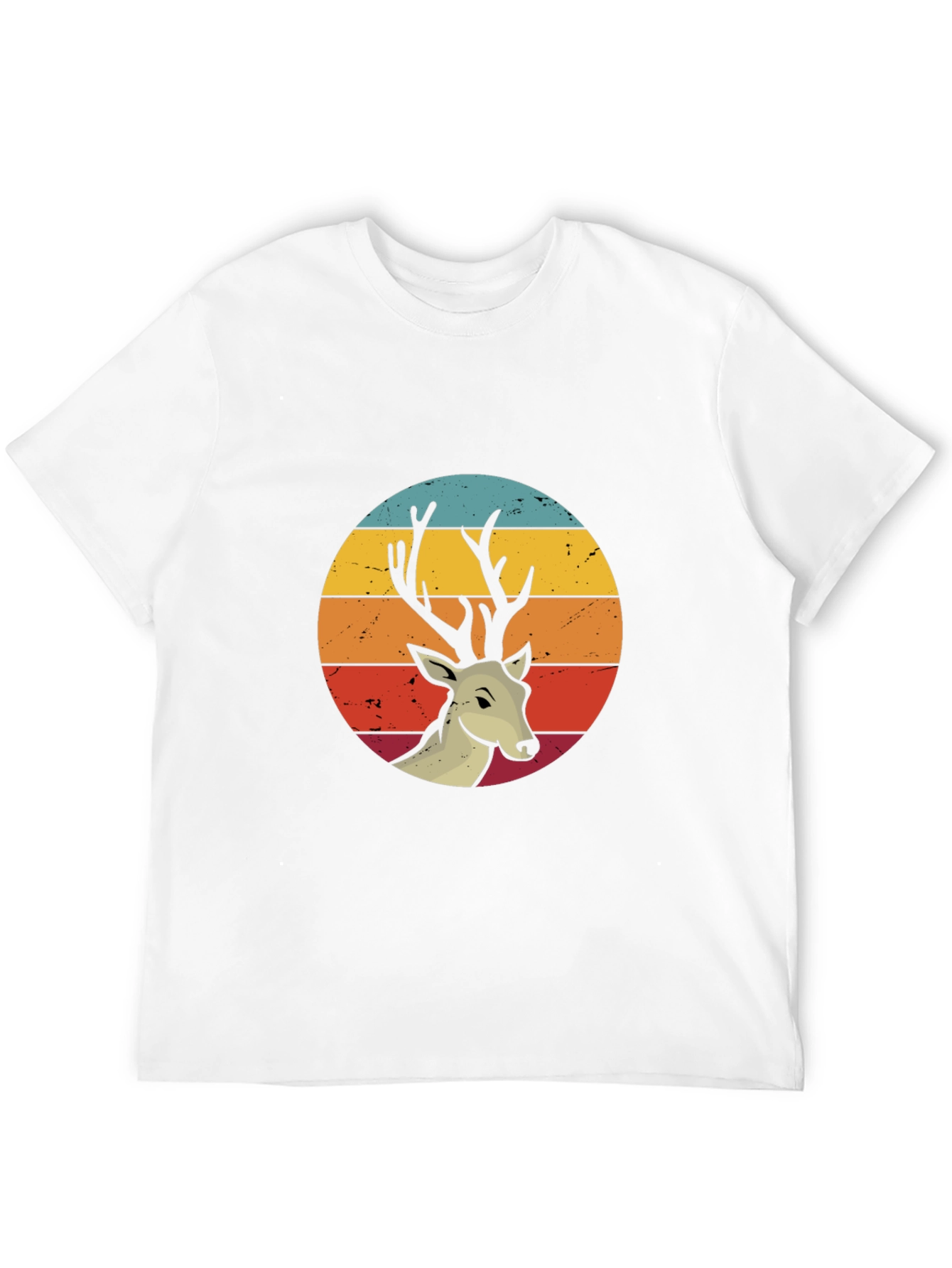 Retro Deer Graphic Tee - Nature Lovers Shirt