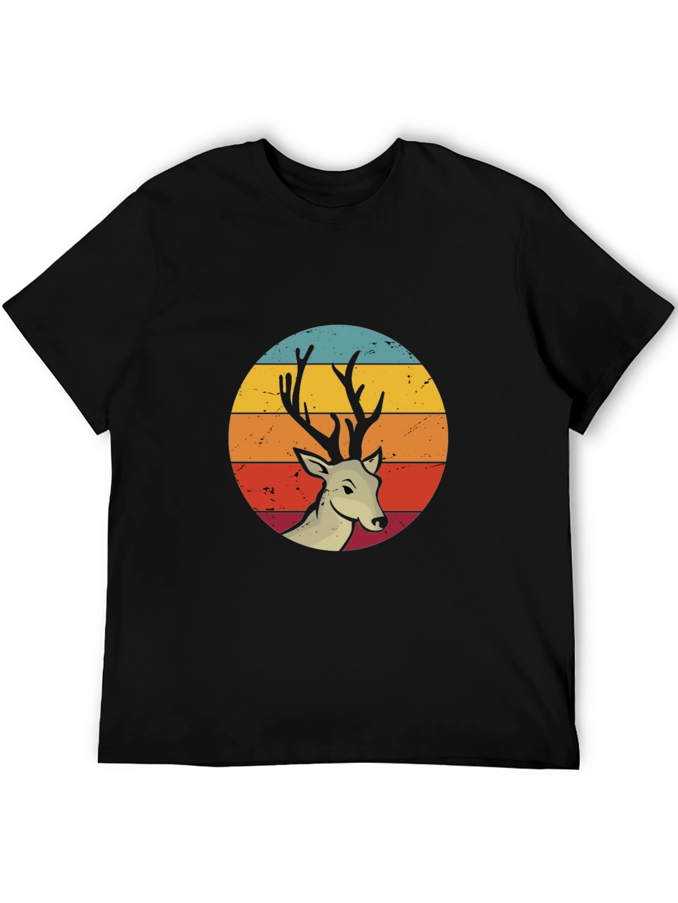 Retro Deer Graphic Tee - Nature Lovers Shirt
