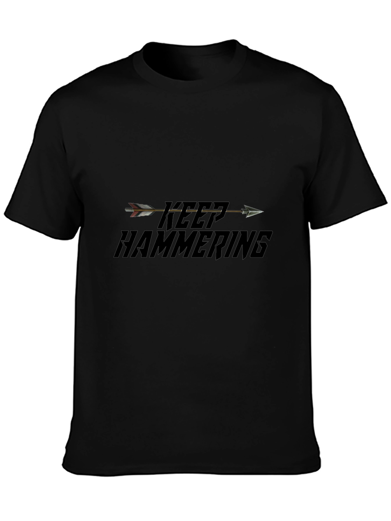 Keep Hammering Arrow T-Shirt - Black