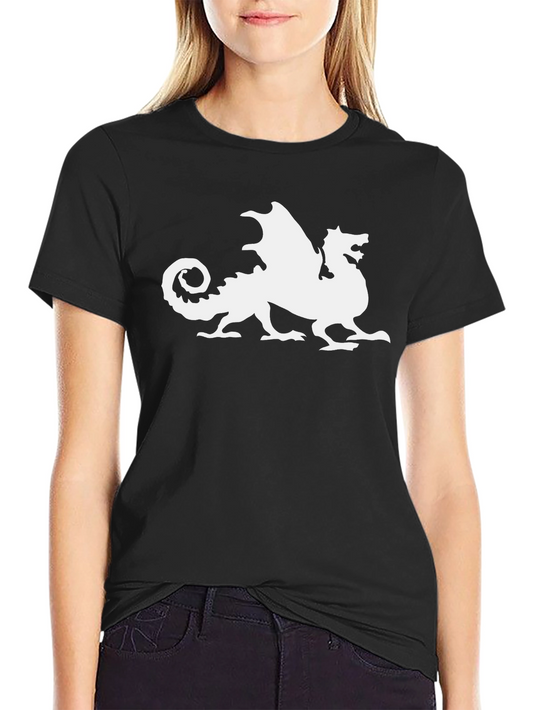 Dragon Graphic Tee - Black Cotton Blend T-Shirt