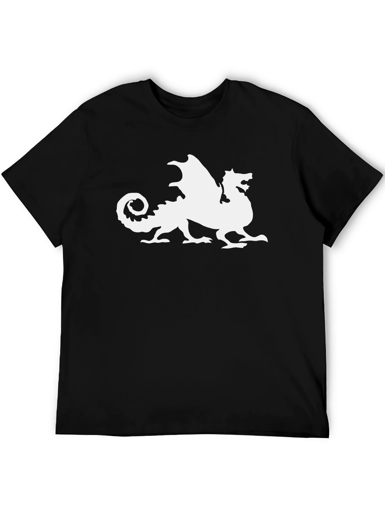 Dragon Graphic Tee - Black Cotton Blend T-Shirt